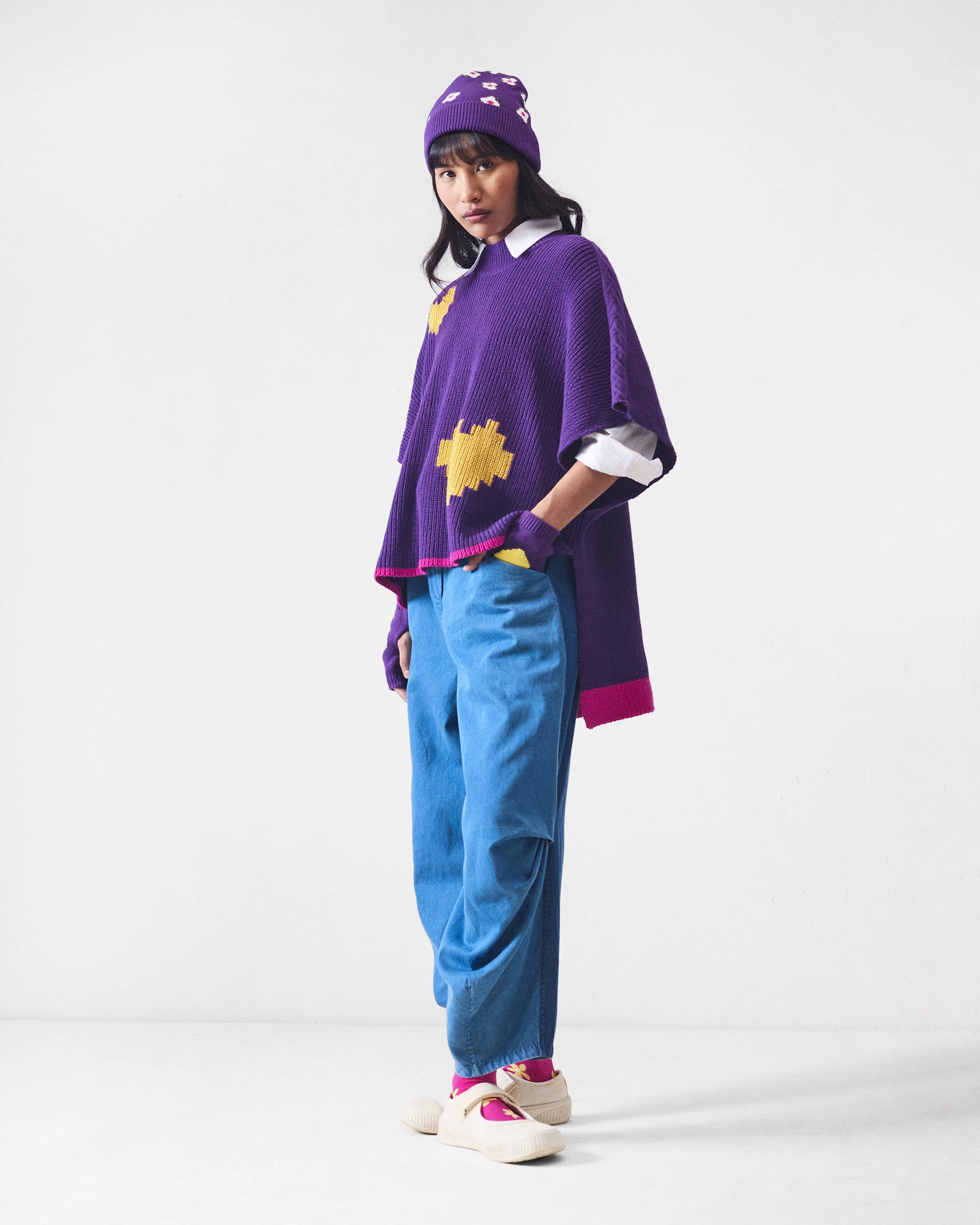 Dream High-low Hem Sweater - Purple - Image 9