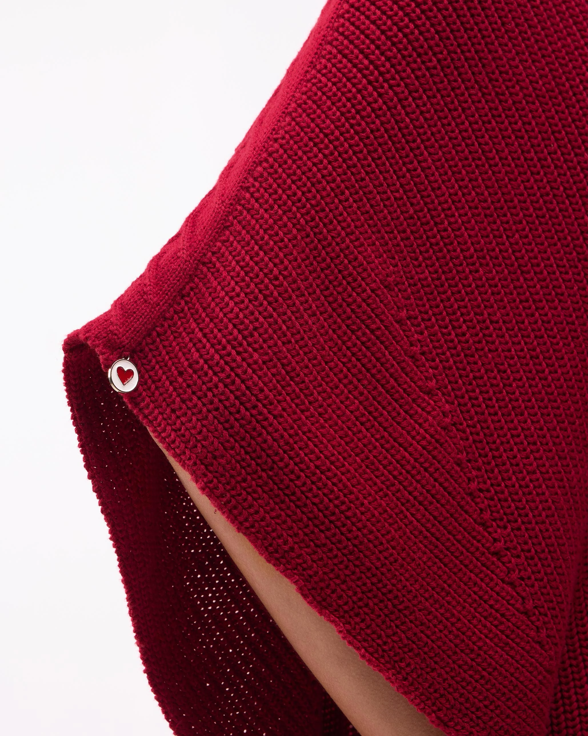 Dream High-low Hem Sweater - Red & Green Stripes - Image 2