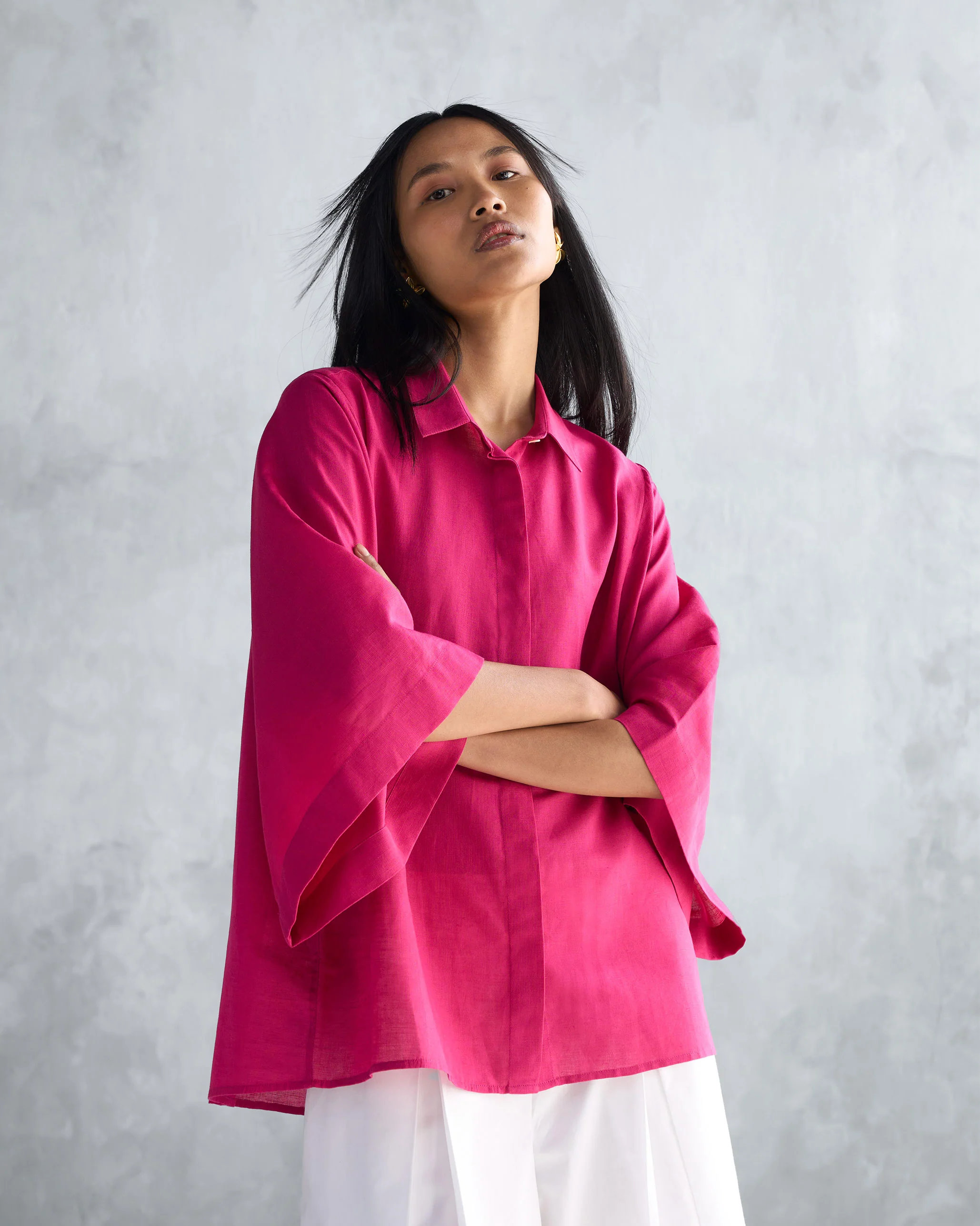 Drop Armhole Shirt - Berry - Image 3