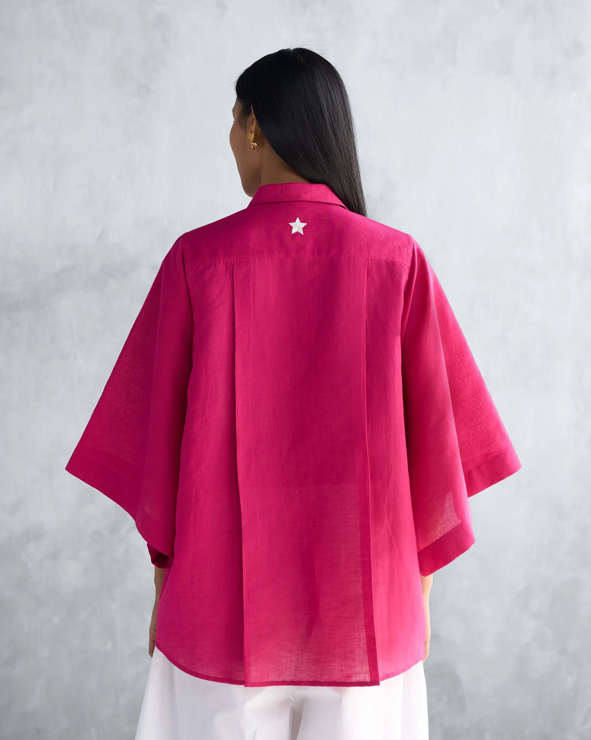 Drop Armhole Shirt - Berry - Image 4