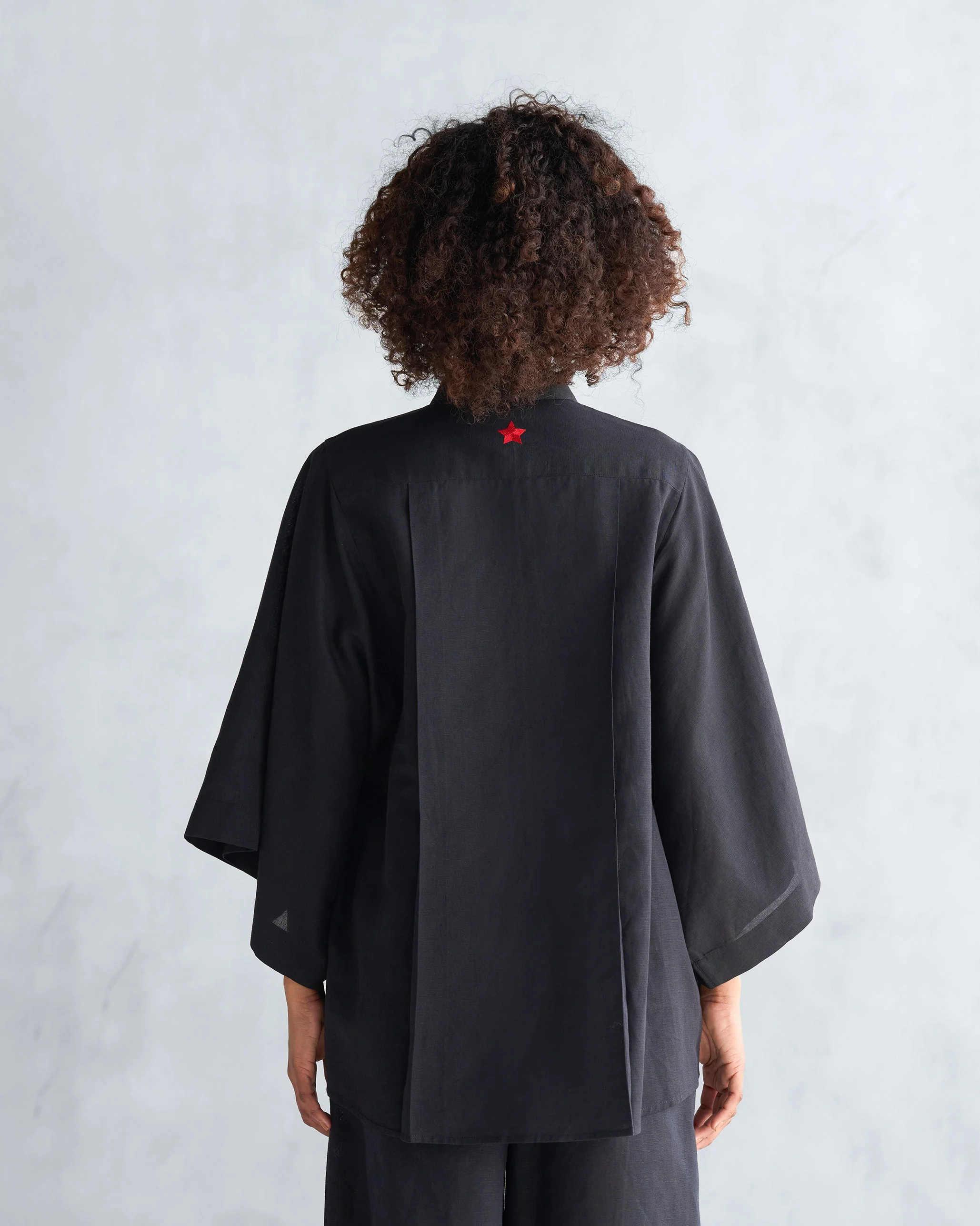 Drop Armhole Shirt - Black - Image 2