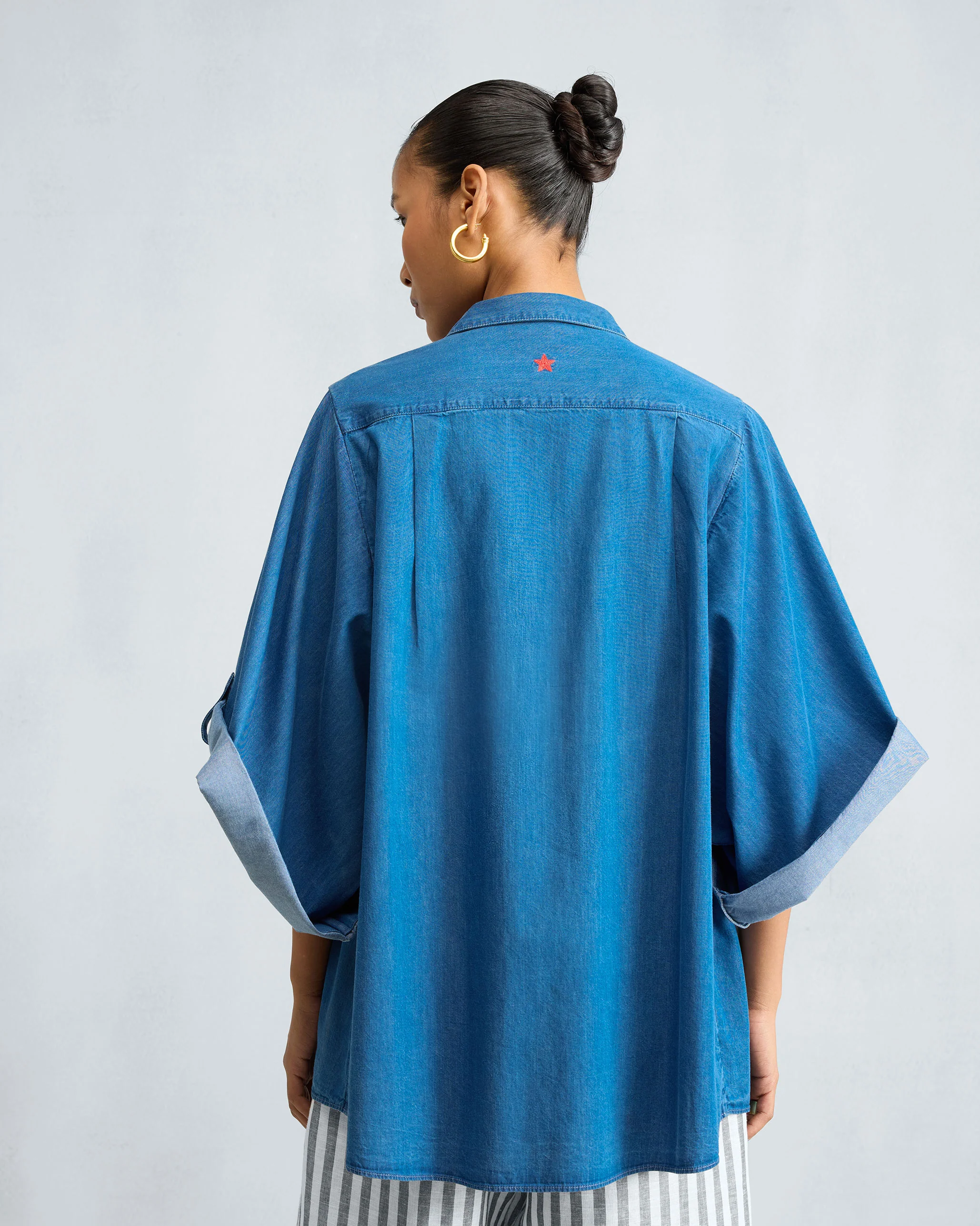 Drop Armhole Shirt - Denim - Image 3