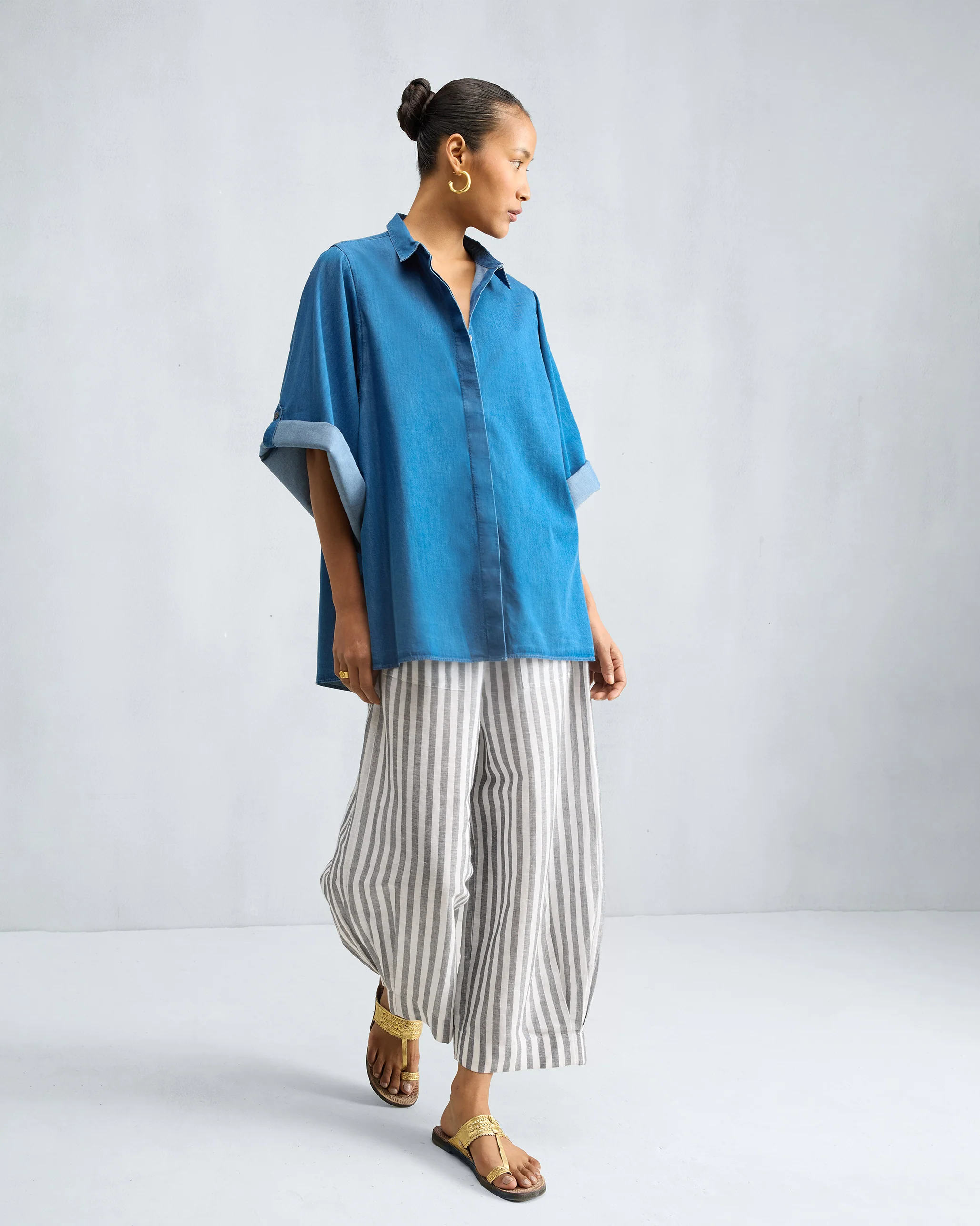 Drop Armhole Shirt - Denim - Image 7
