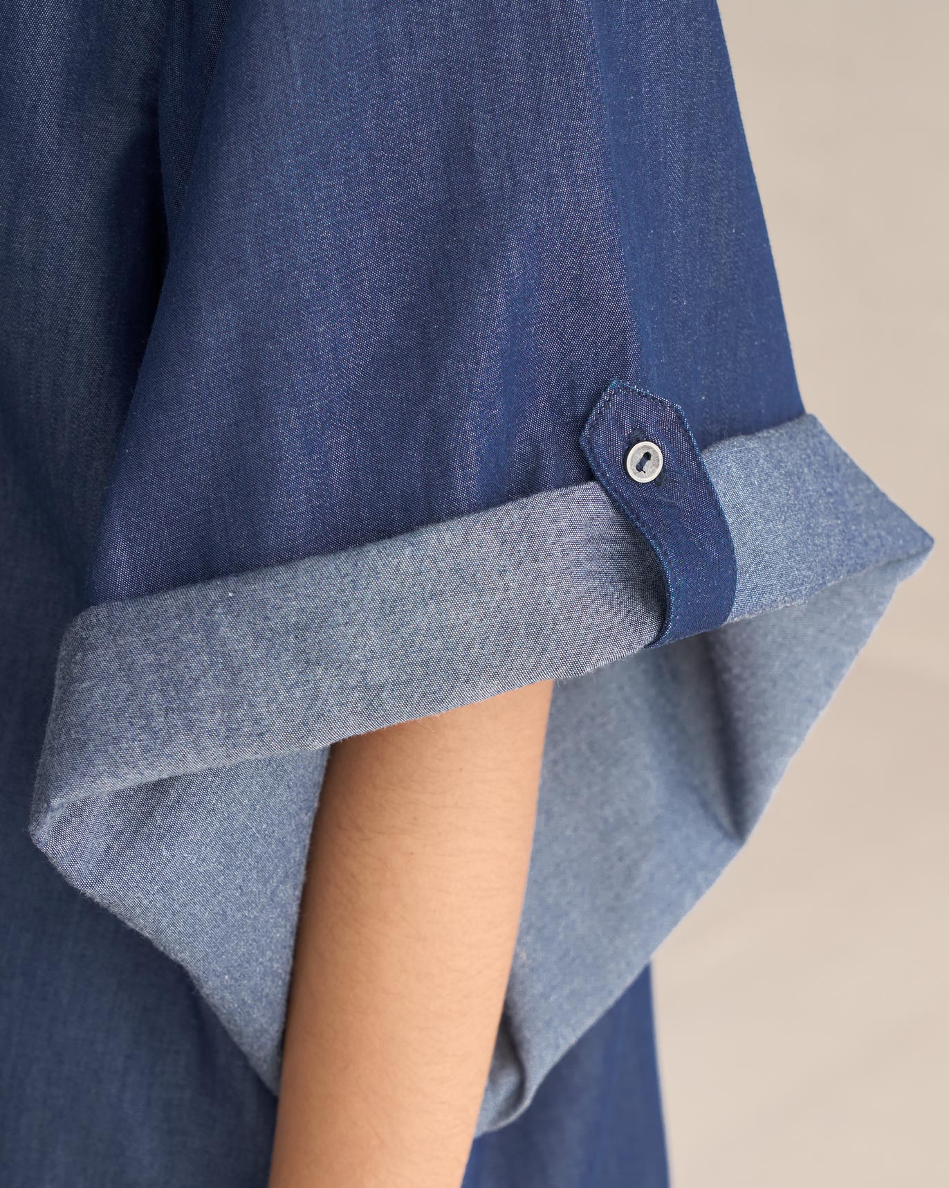 Drop Armhole Shirt - Blue - Image 2