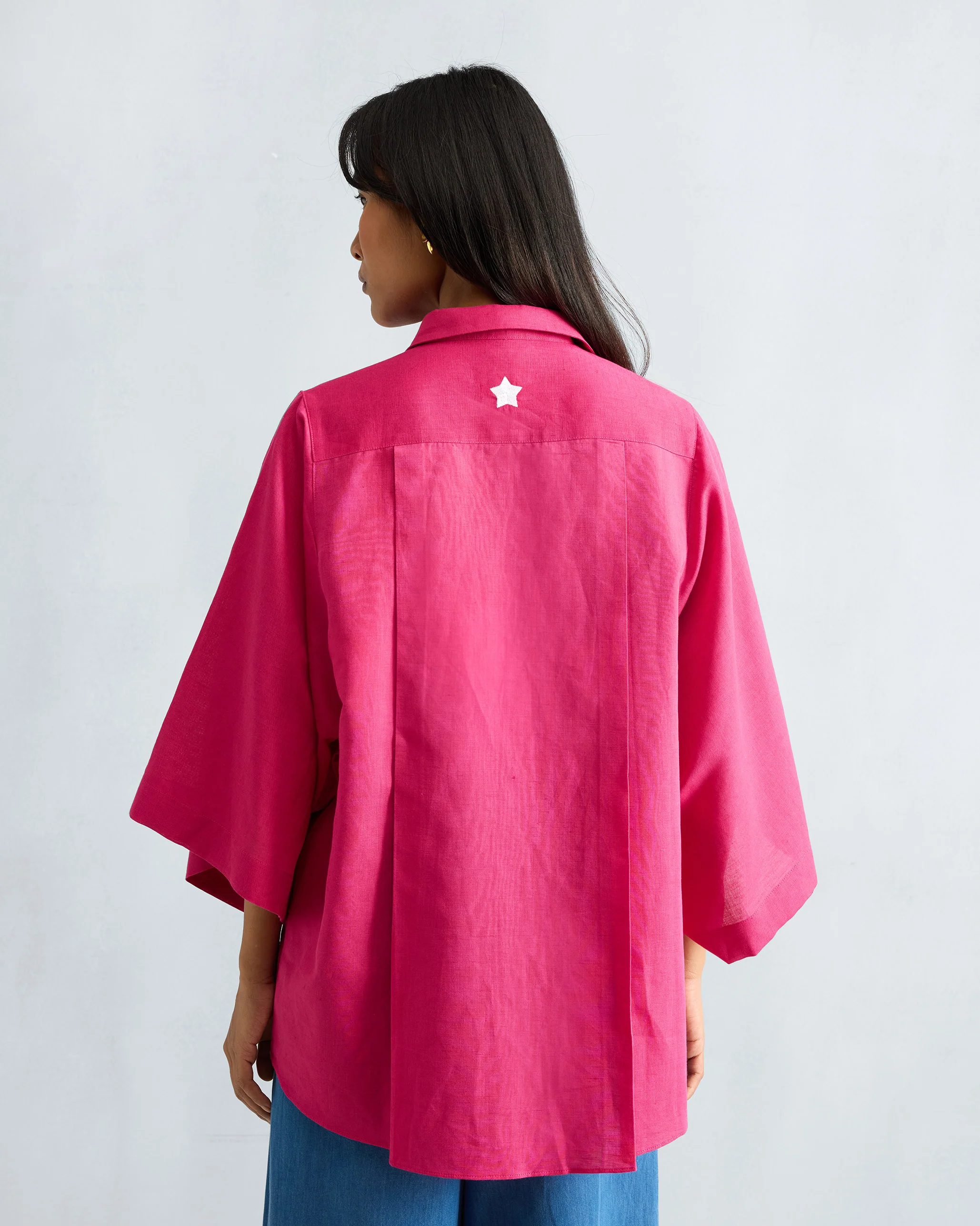 Drop Armhole Shirt - Fuchsia - Image 4
