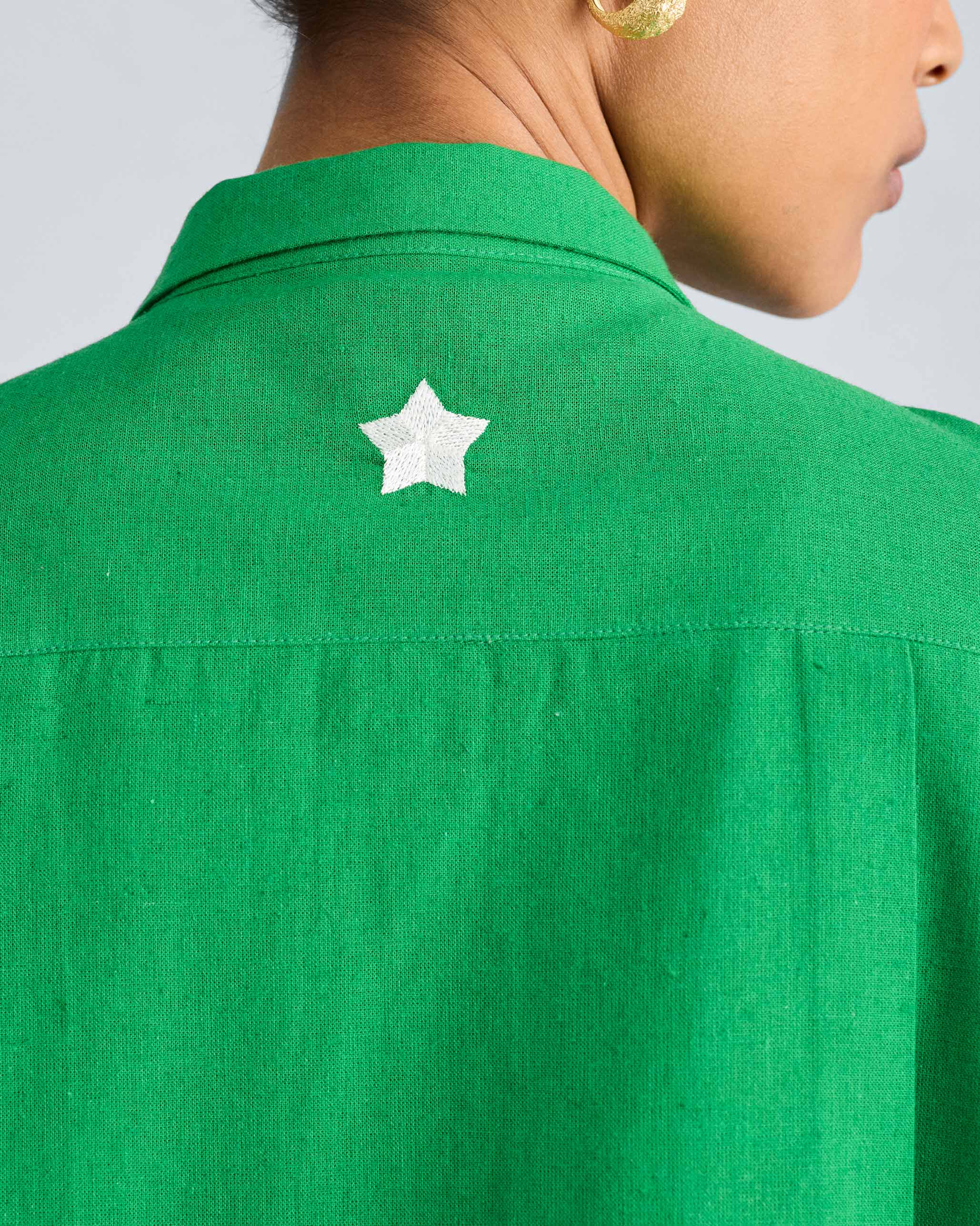 Drop Armhole Shirt - Green - Image 3