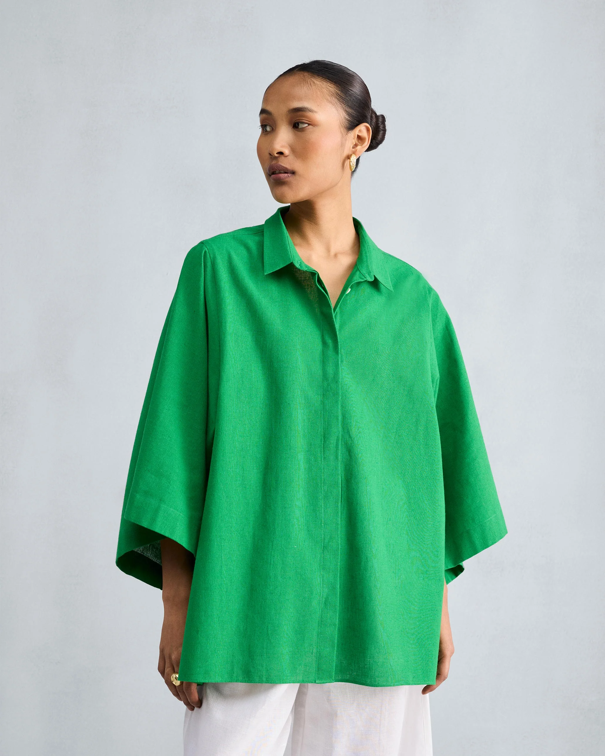 Drop Armhole Shirt - Green - Image 6