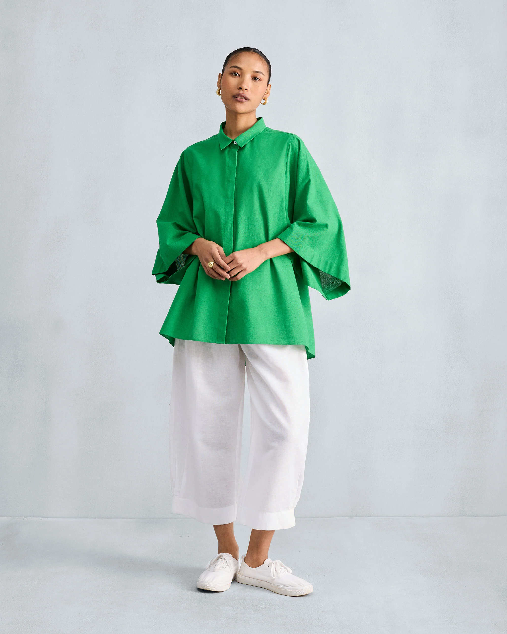 Drop Armhole Shirt - Green - Image 9