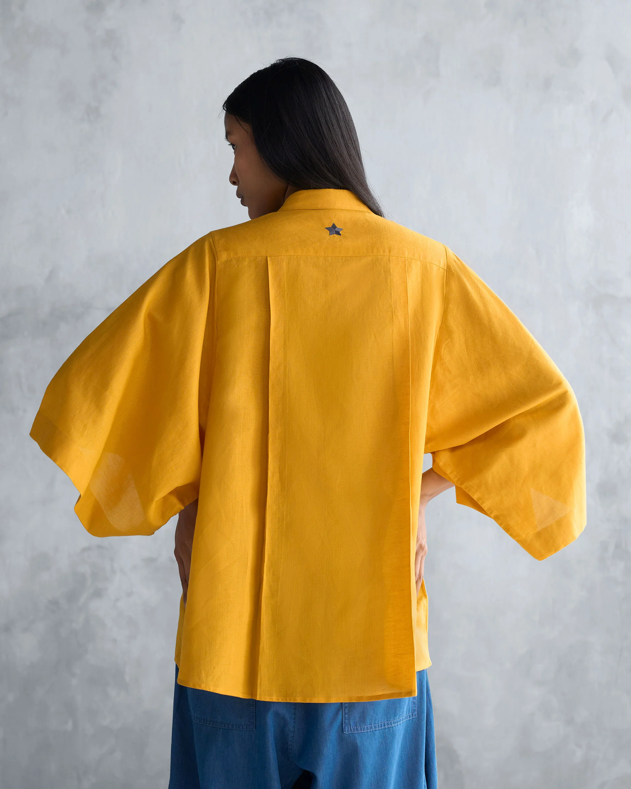 Drop Armhole Shirt - Ochre - Image 3