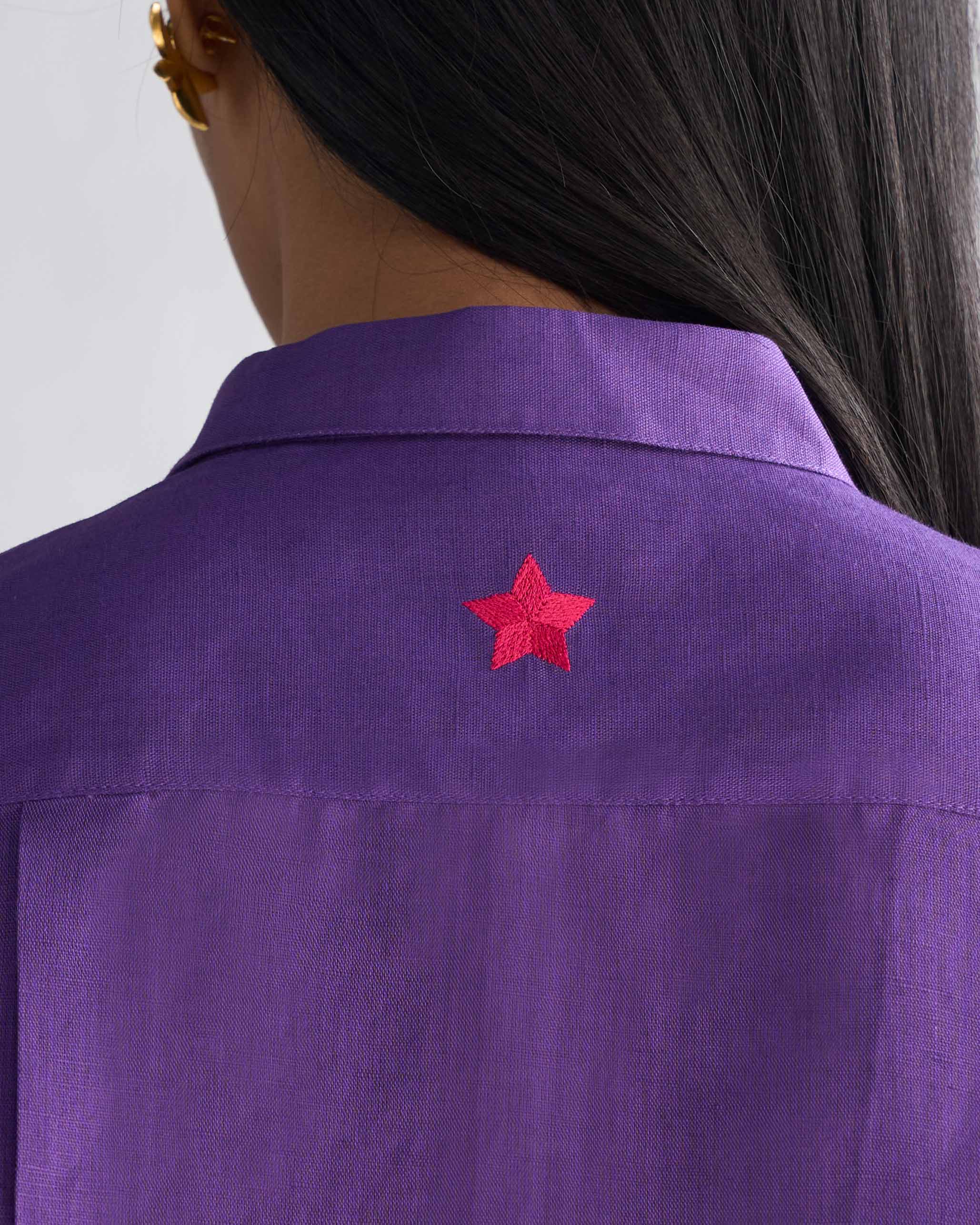 Drop Armhole Shirt - Purple - Image 2