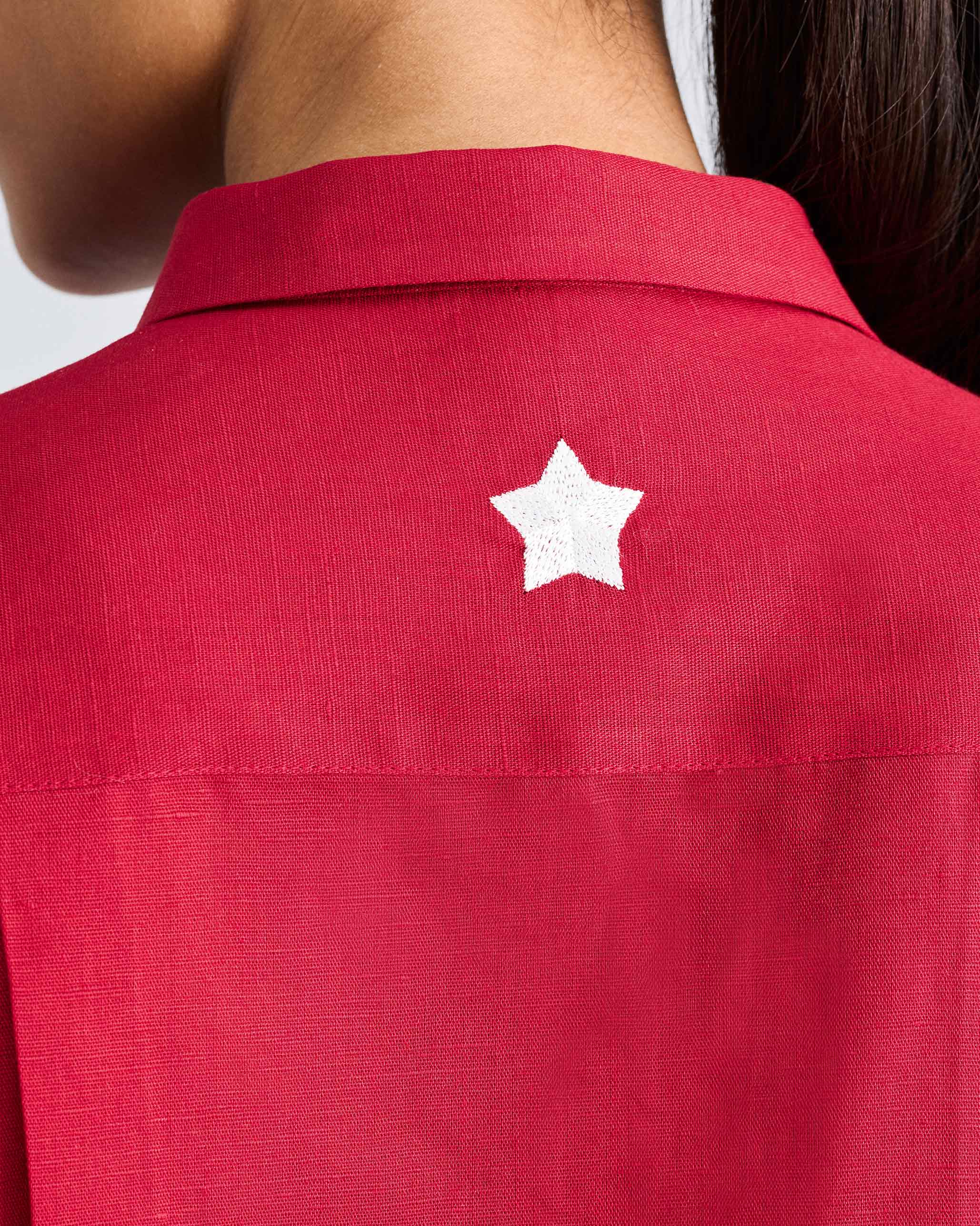 Drop Armhole Shirt - Red - Image 6