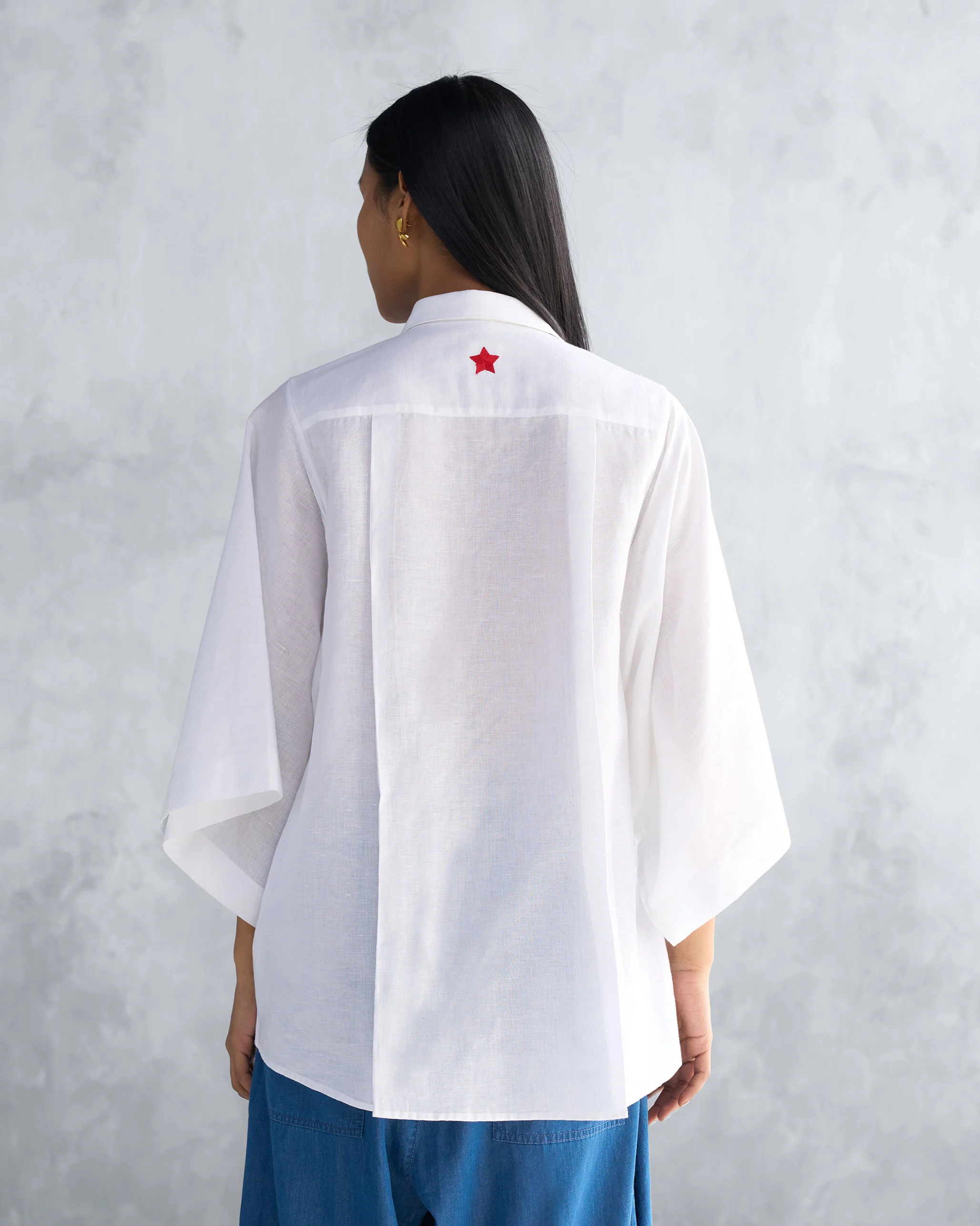 Drop Armhole Shirt - White - Image 3
