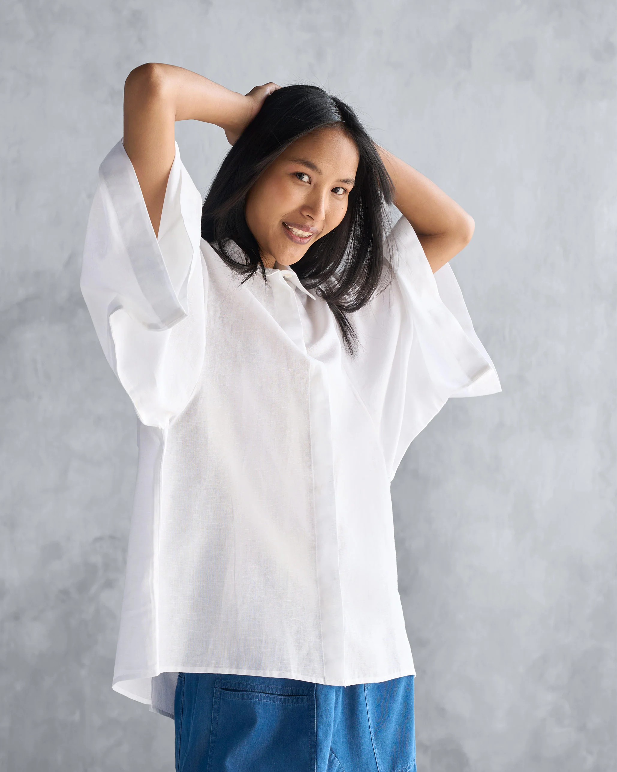 Drop Armhole Shirt - White - Image 4