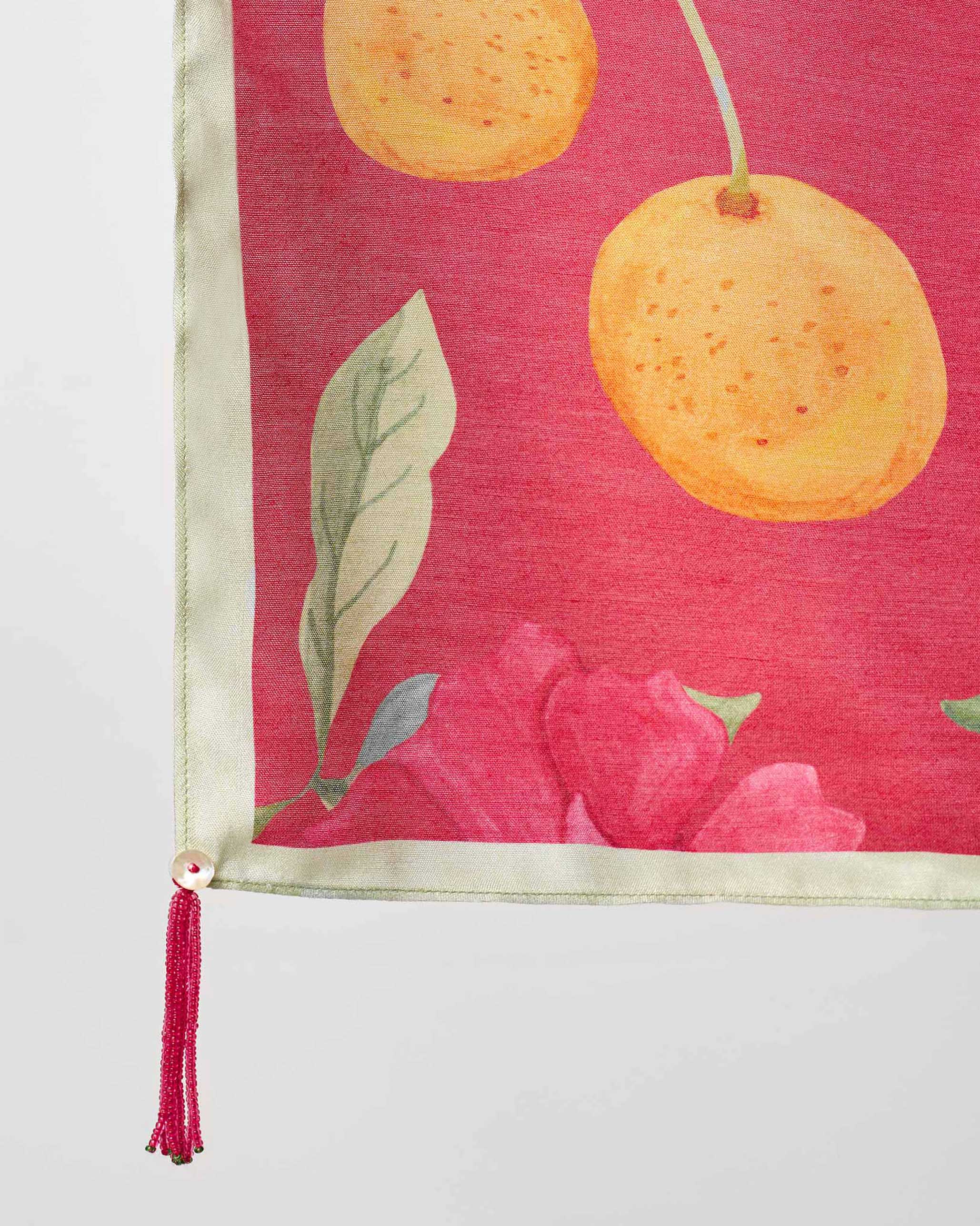Dusk Garden Scarf - Watermelon - Image 2