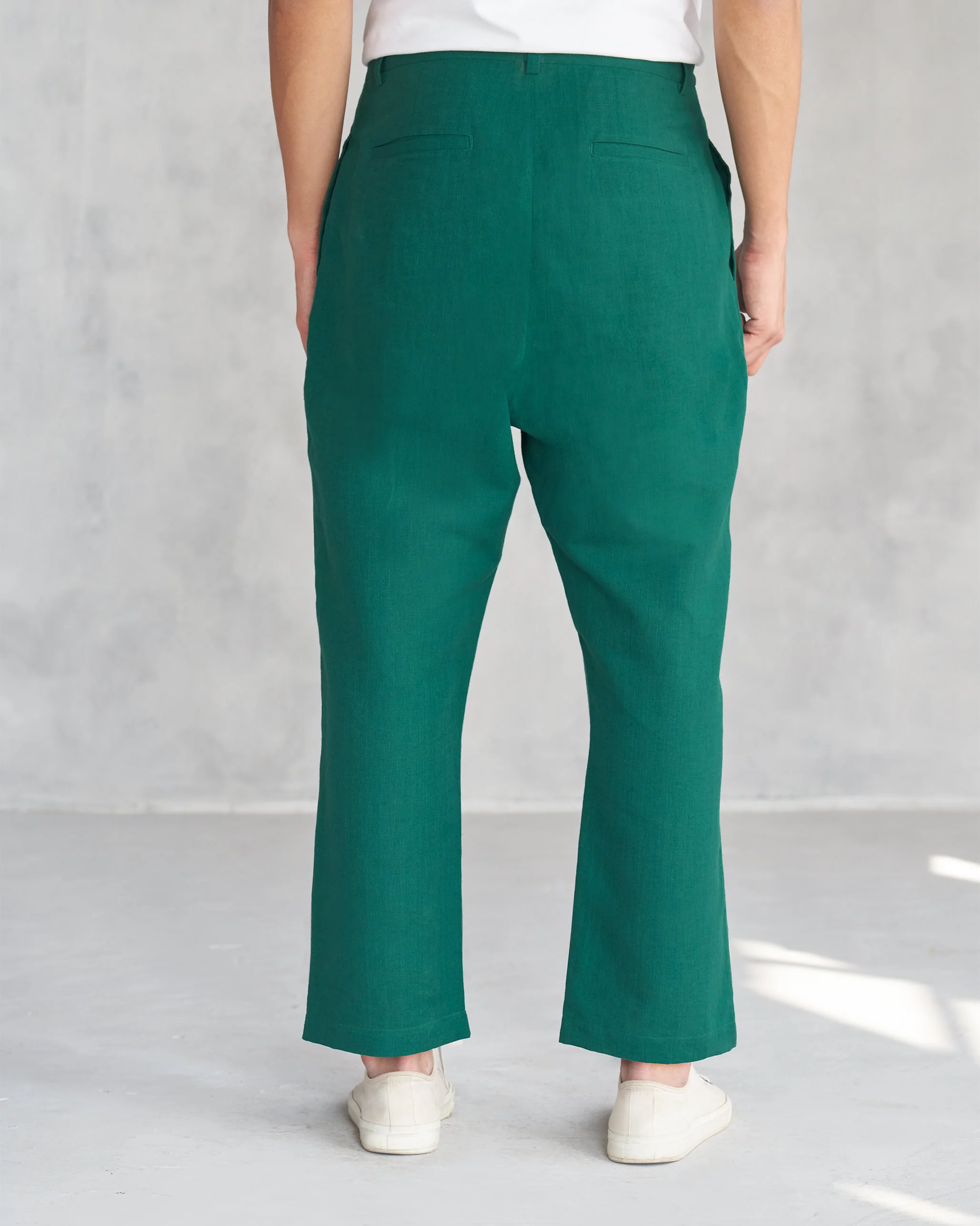 Easy Fit Slouchy Pants - Green - Image 3