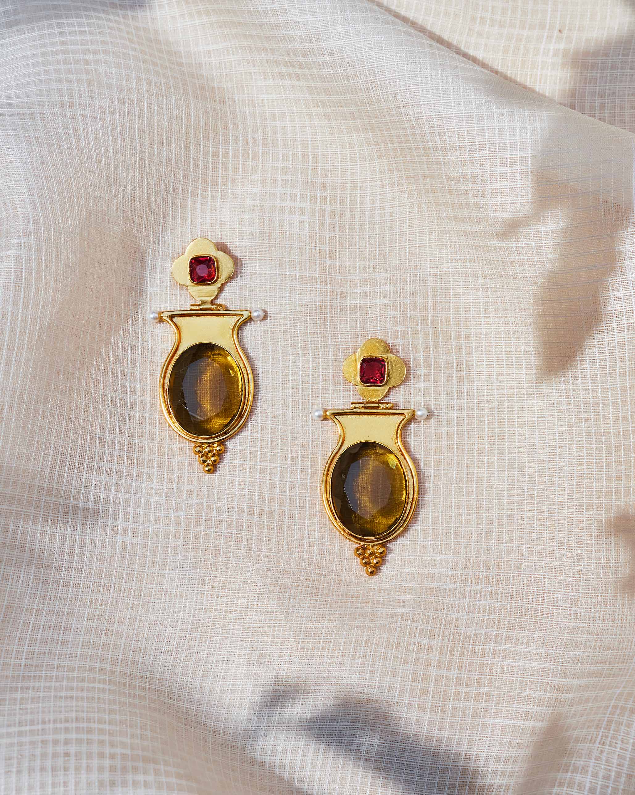 Eden Drop Earrings - Gold - Image 2