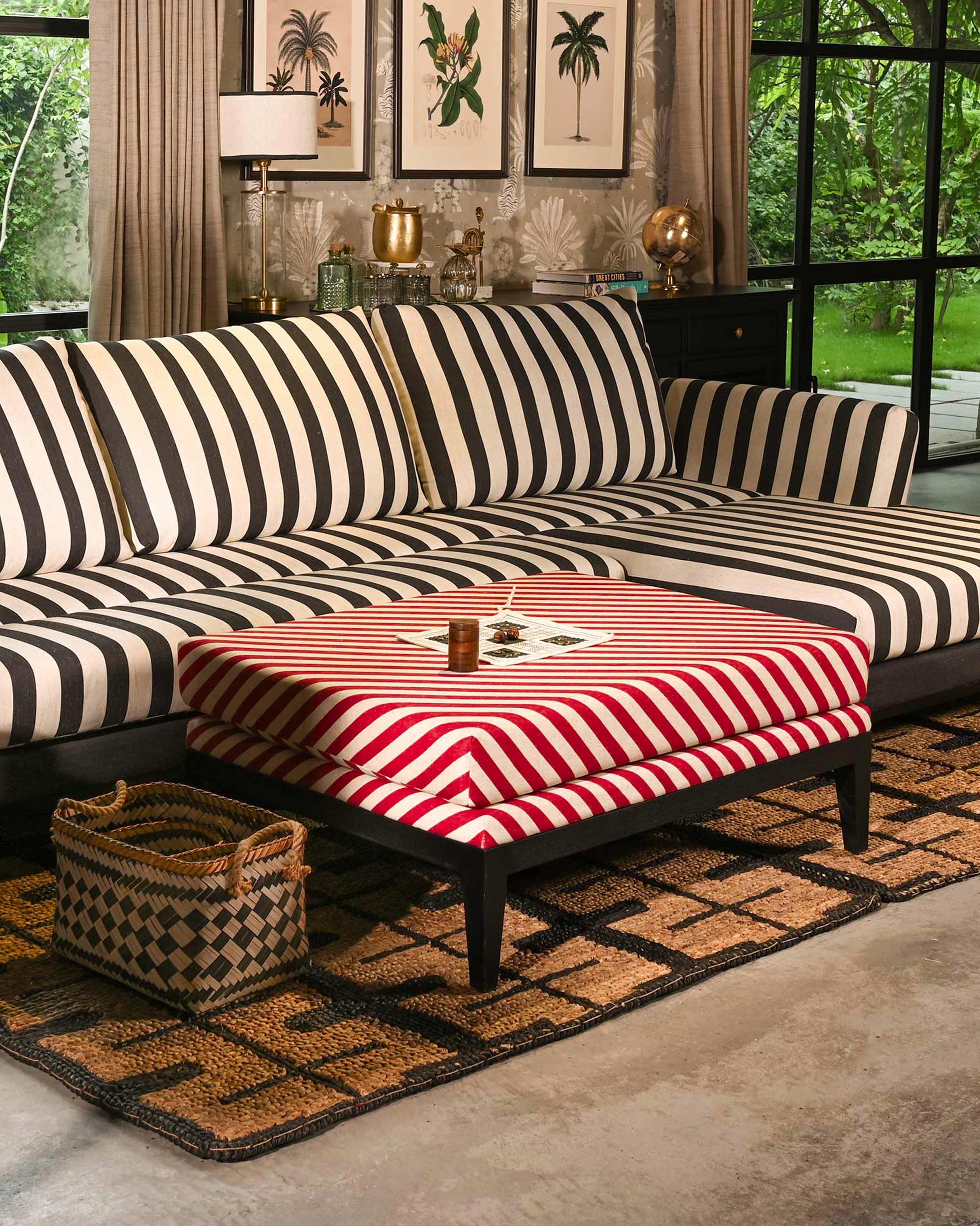 Ele Grove Pouf - Red - Image 4