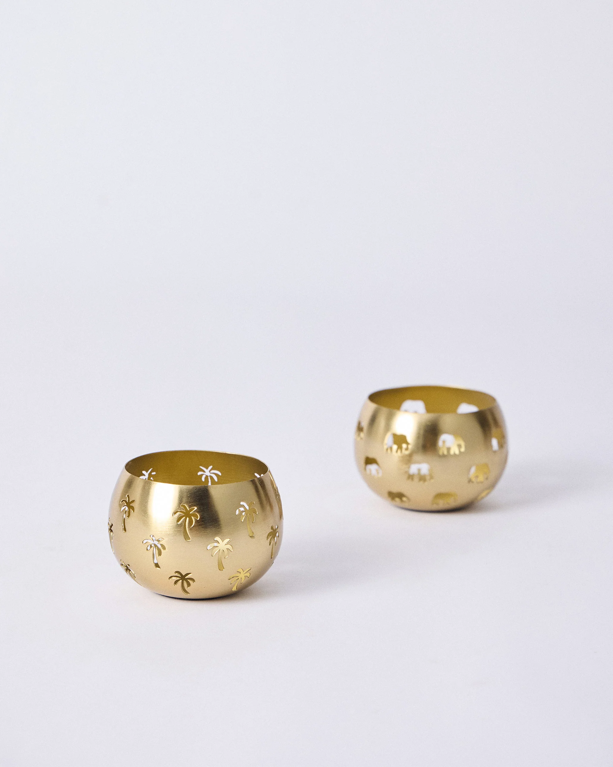 Ele Palm Votives - Set of 2 - Image 2