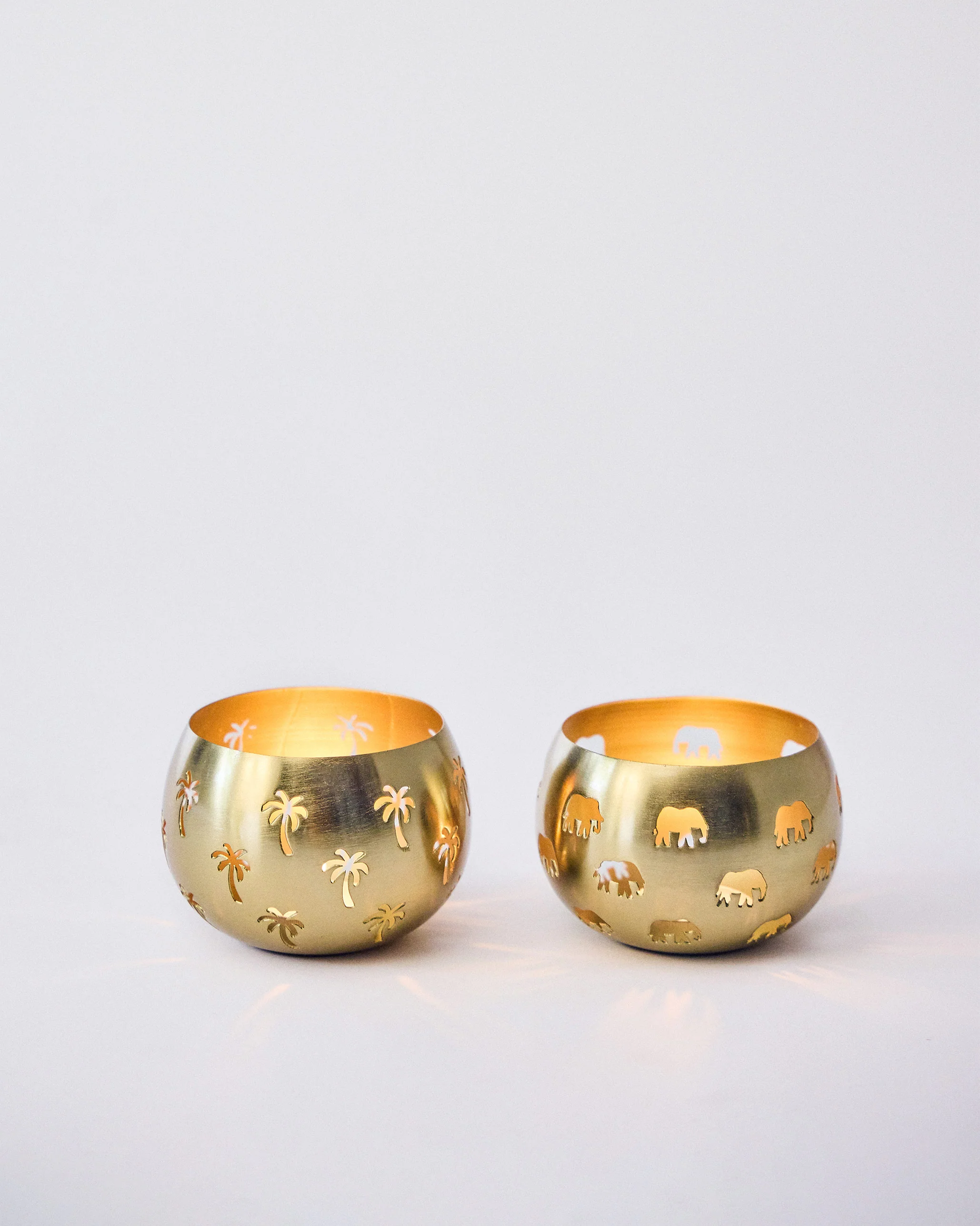 Ele Palm Votives - Set of 2 - Image 4