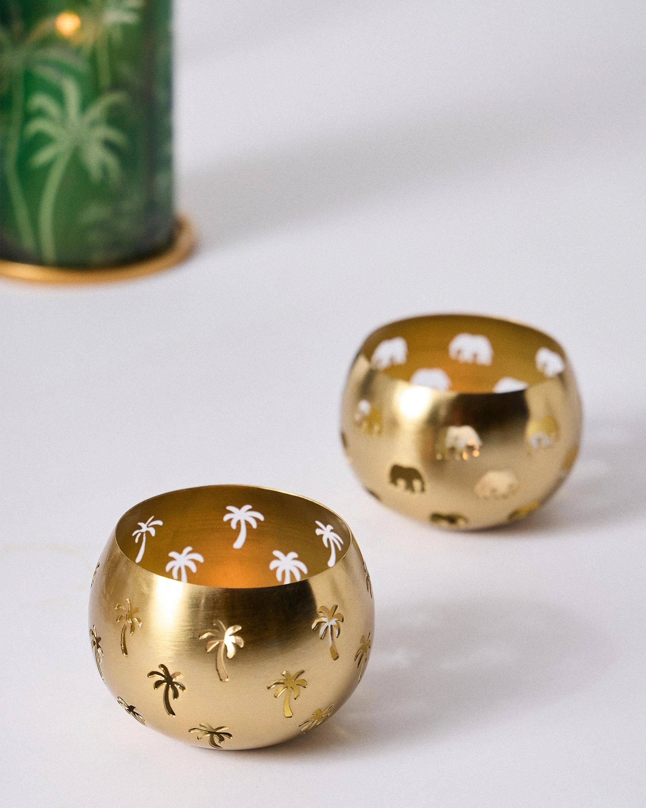 Ele Palm Votives - Set of 2 - Image 5