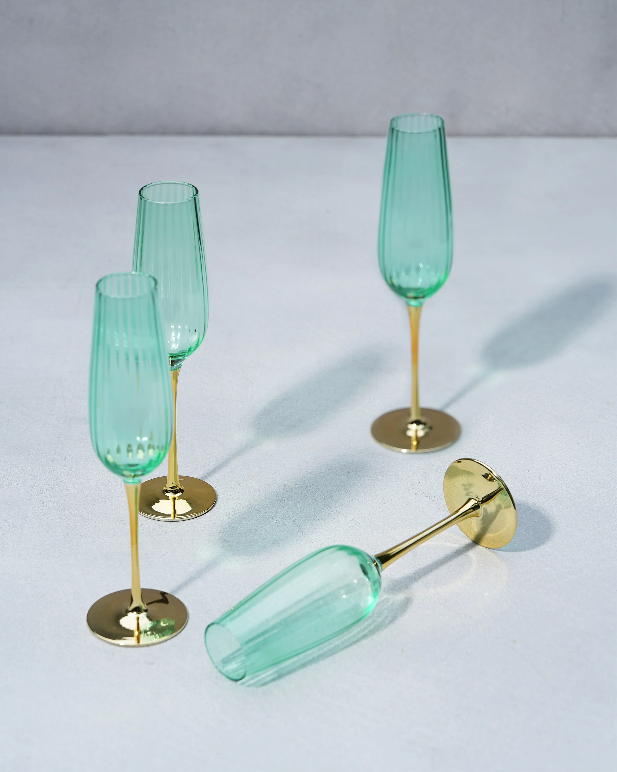 Emerald Champagne Flute - Set of 4 - Image 3