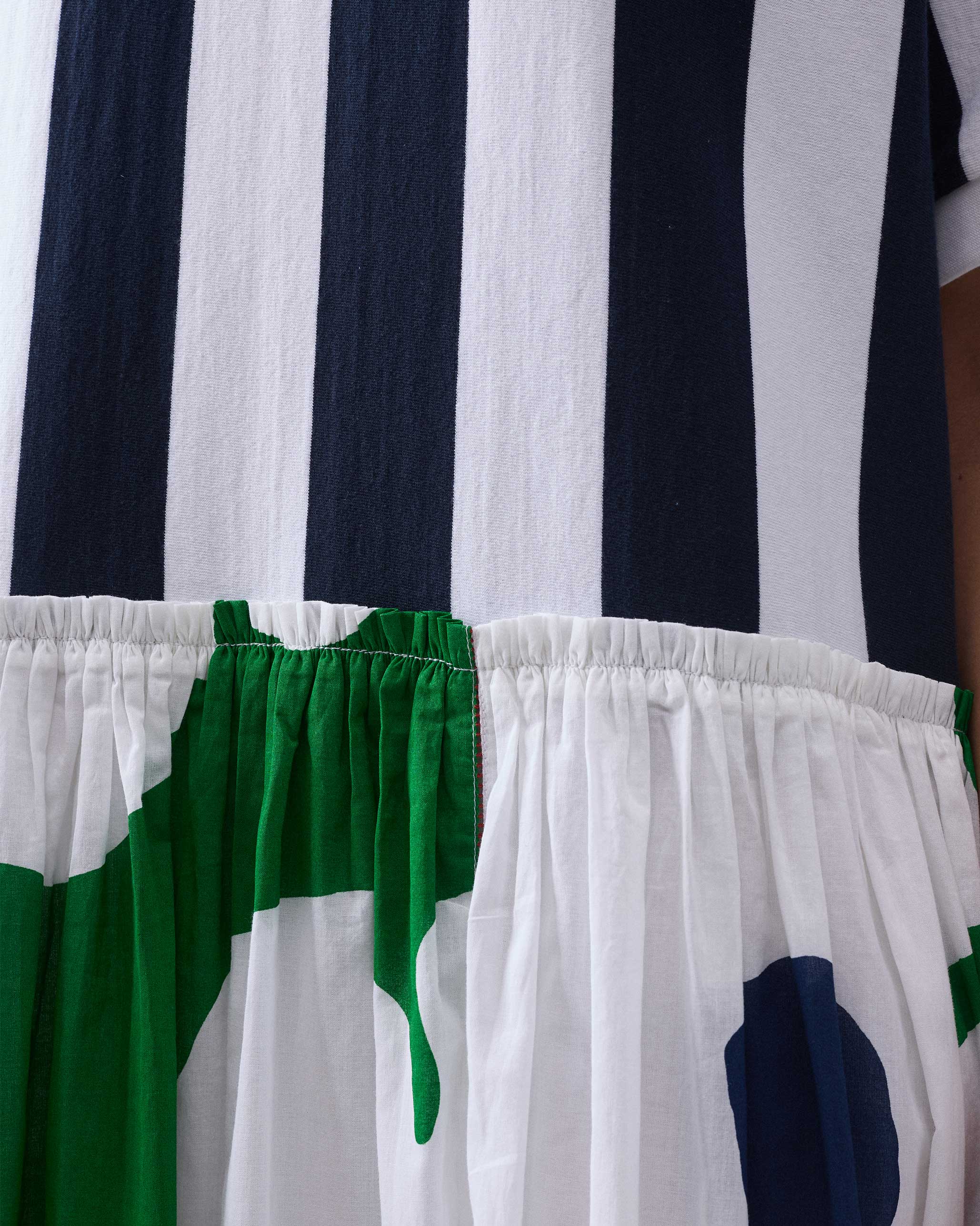 Emi Dress - Green & White Print - Image 6