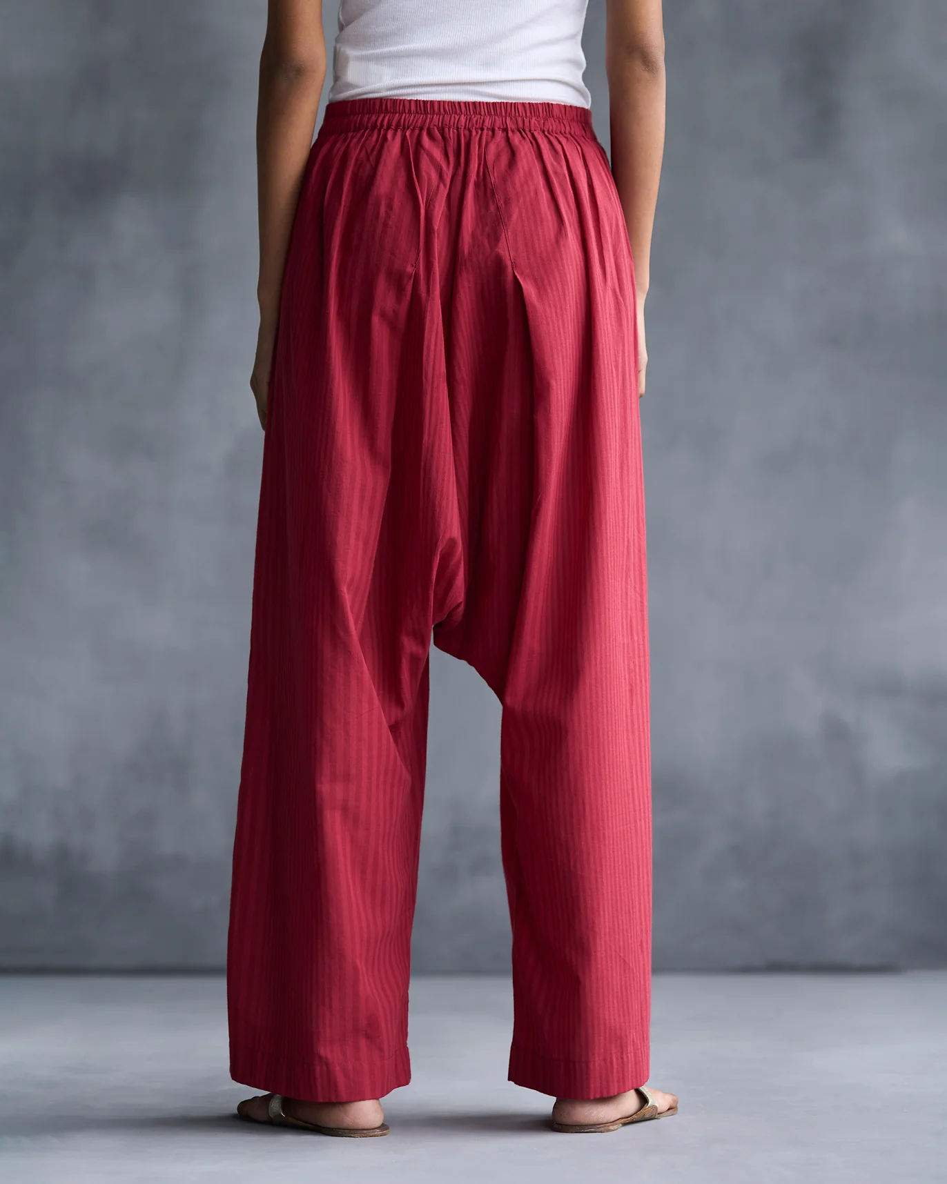 Enchanted Drop Crotch Pants - Red - Image 3