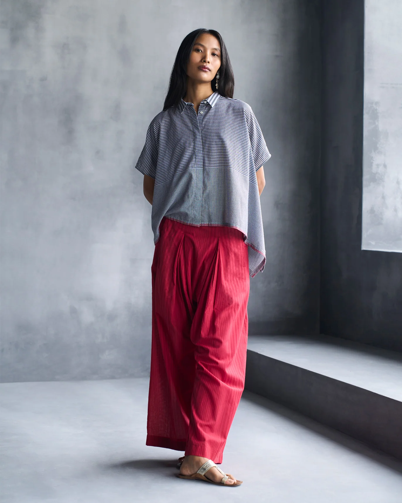 Enchanted Drop Crotch Pants - Red - Image 4