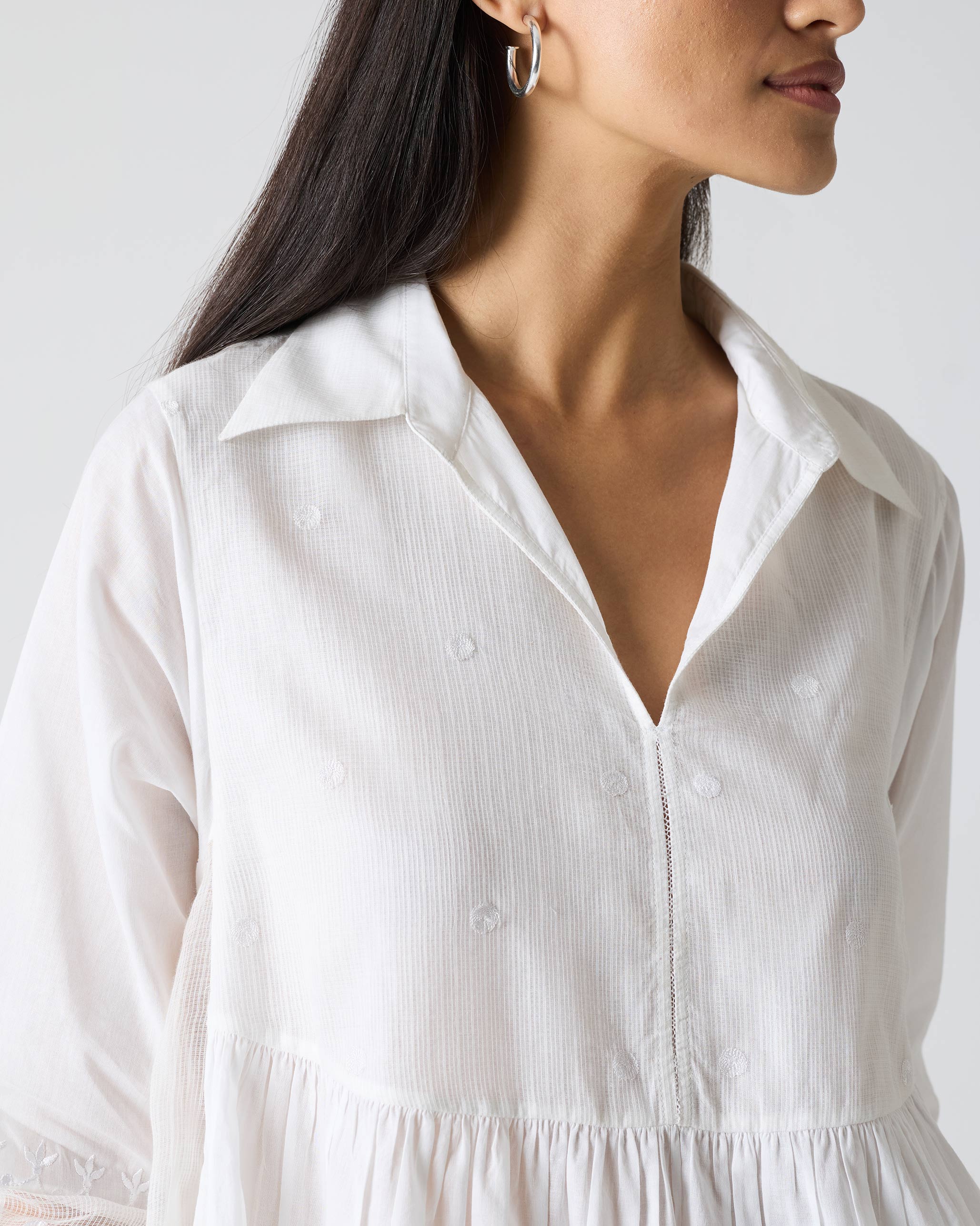 Enya Kurta - White Embroidery - Image 2