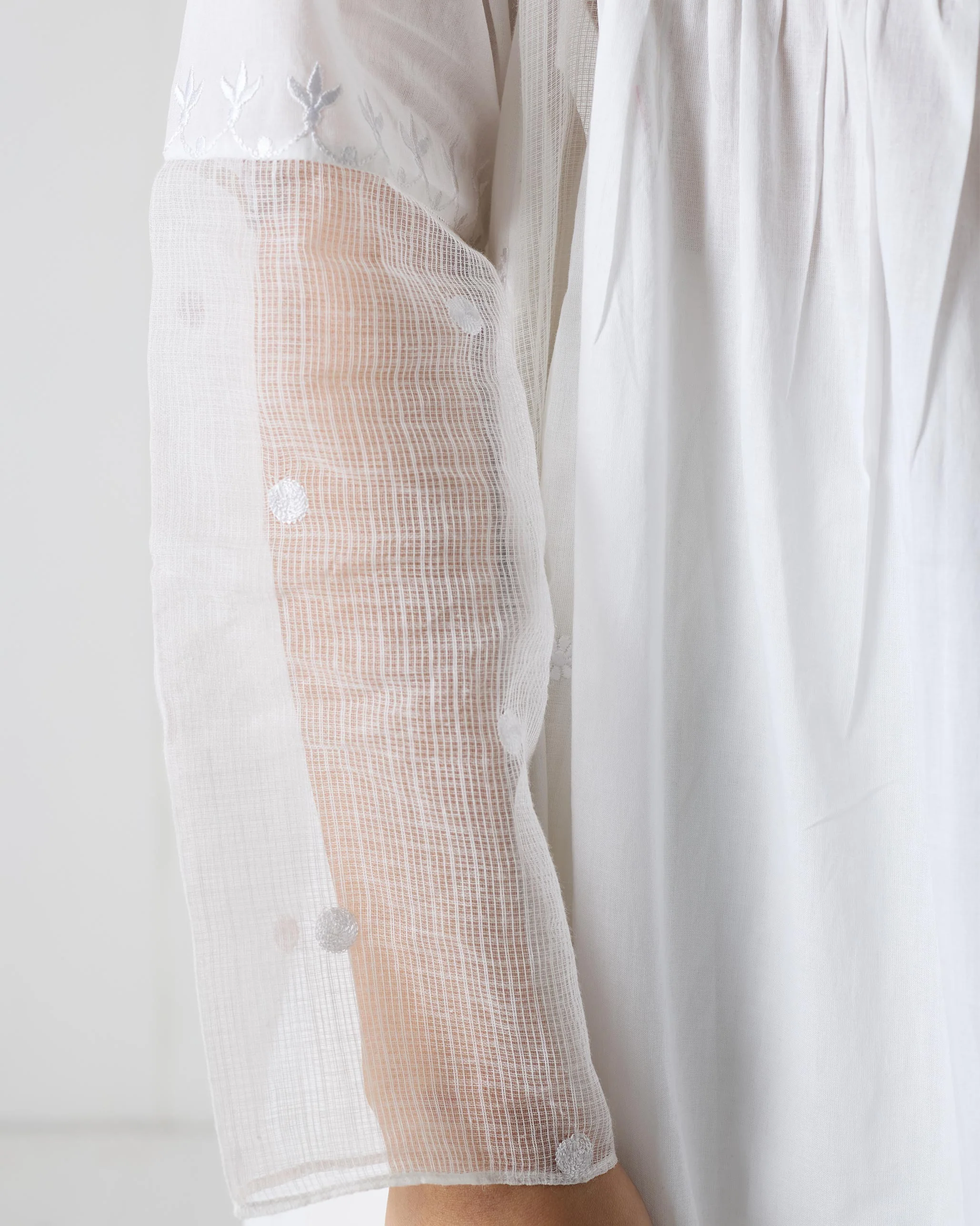 Enya Kurta - White Embroidery - Image 4