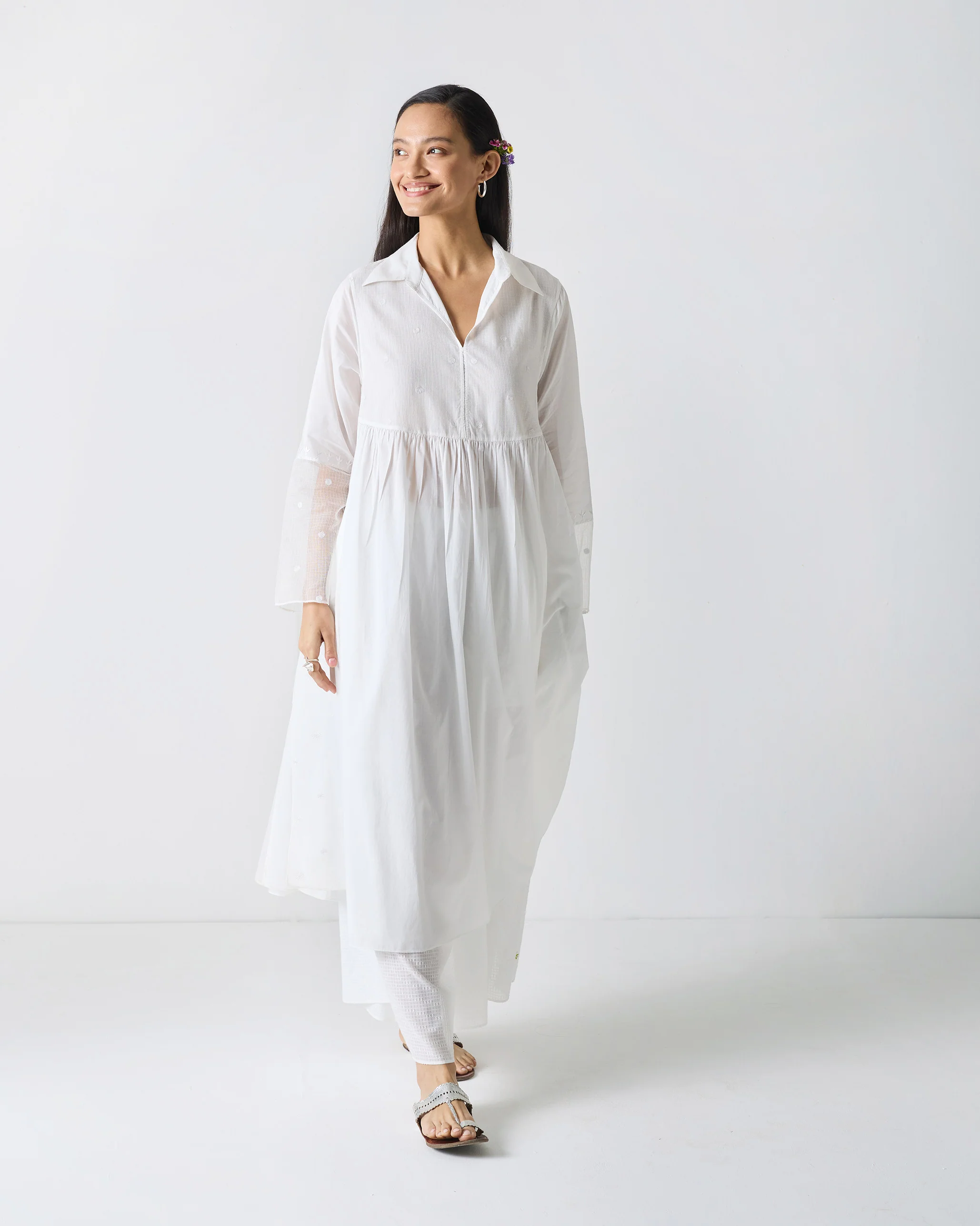 Enya Kurta - White Embroidery - Image 8