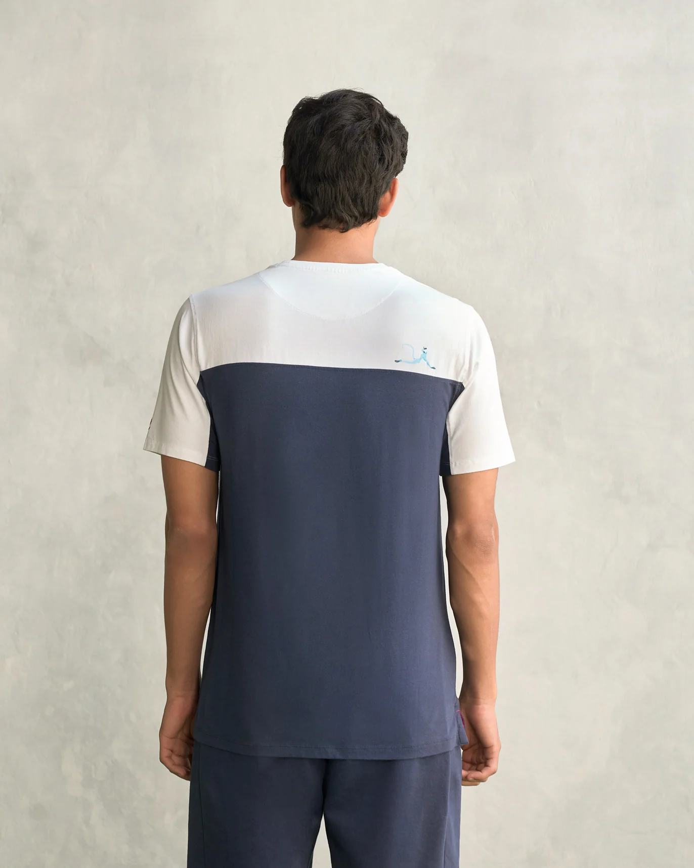 Everyday Crew Neck T-shirt - Navy & White - Image 5