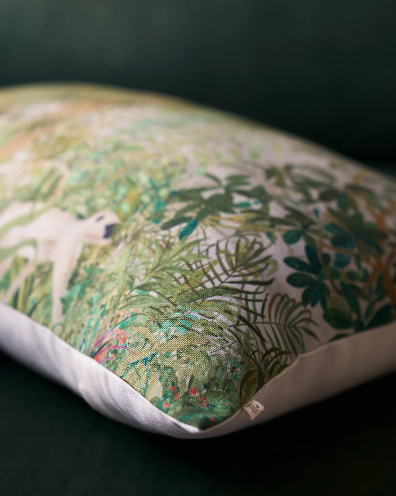 Fan Palm with Malabar Trogon Cushion Cover - Image 2