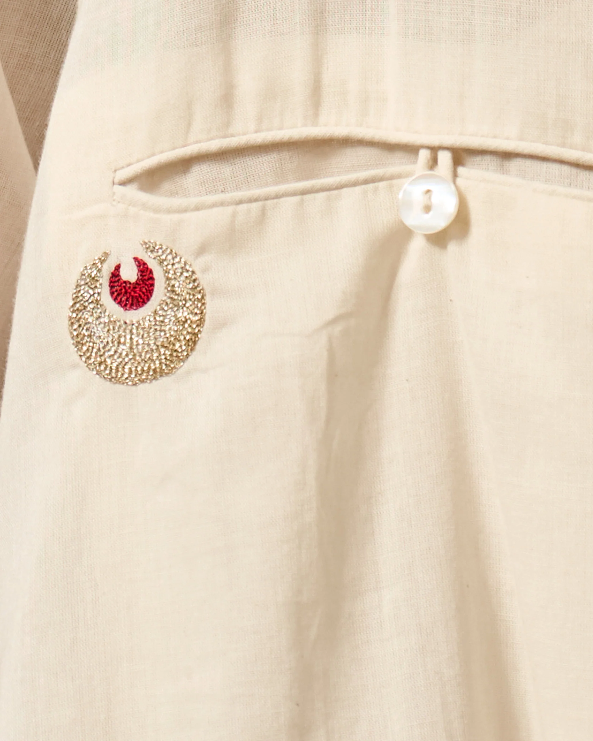 Fez Pintuck Kurta - Ivory - Image 2