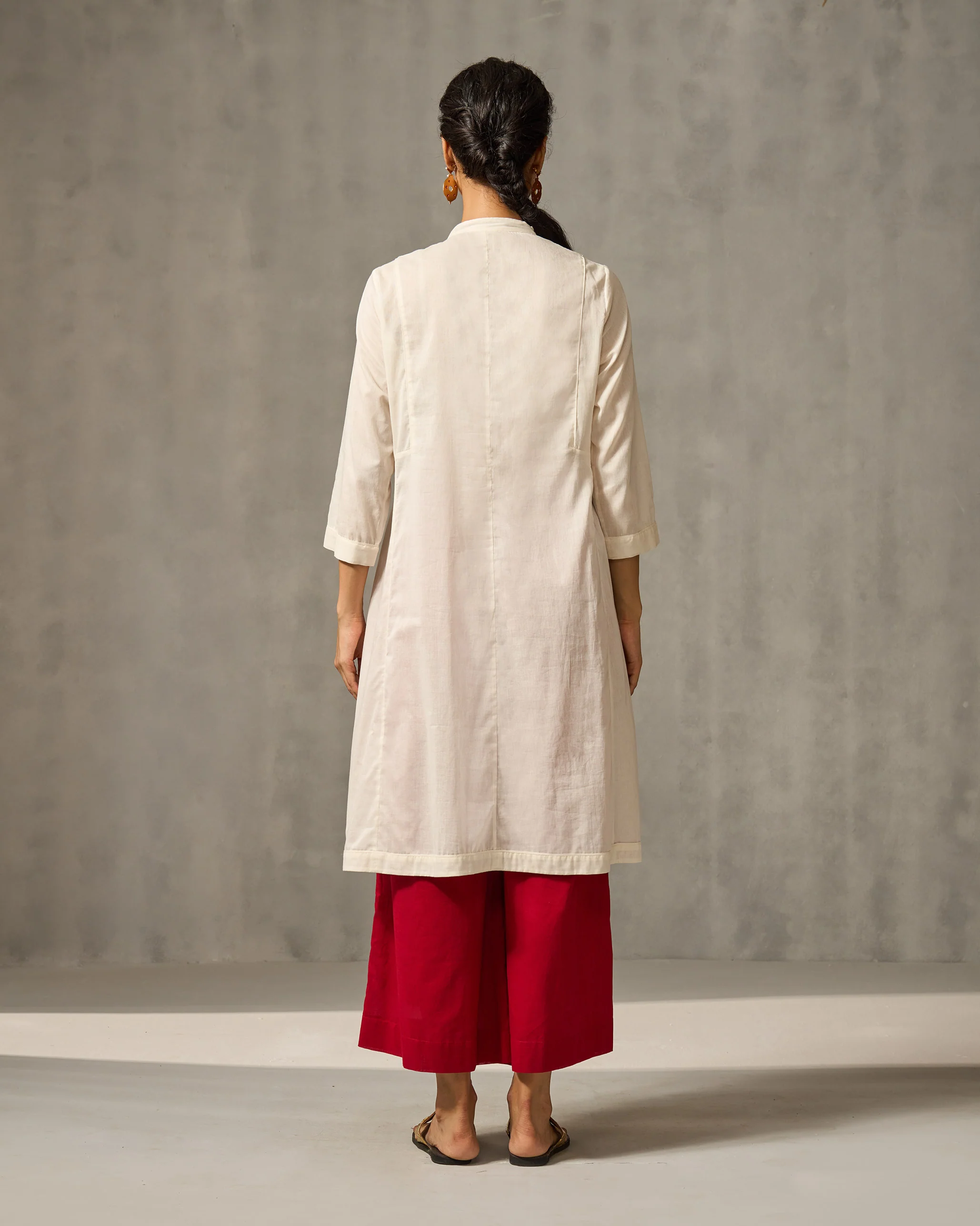 Fez Pintuck Kurta - Ivory - Image 5