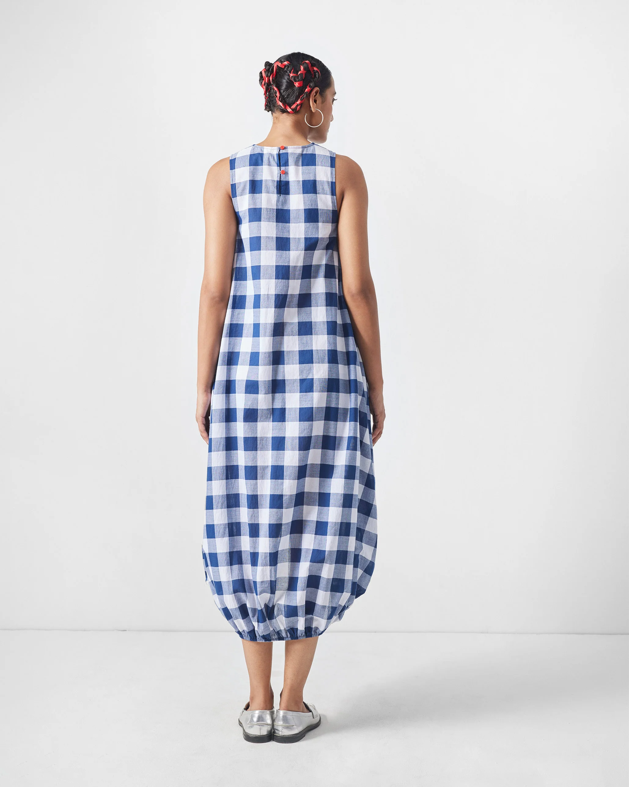 Fiji Dress - Blue & White Checks - Image 4