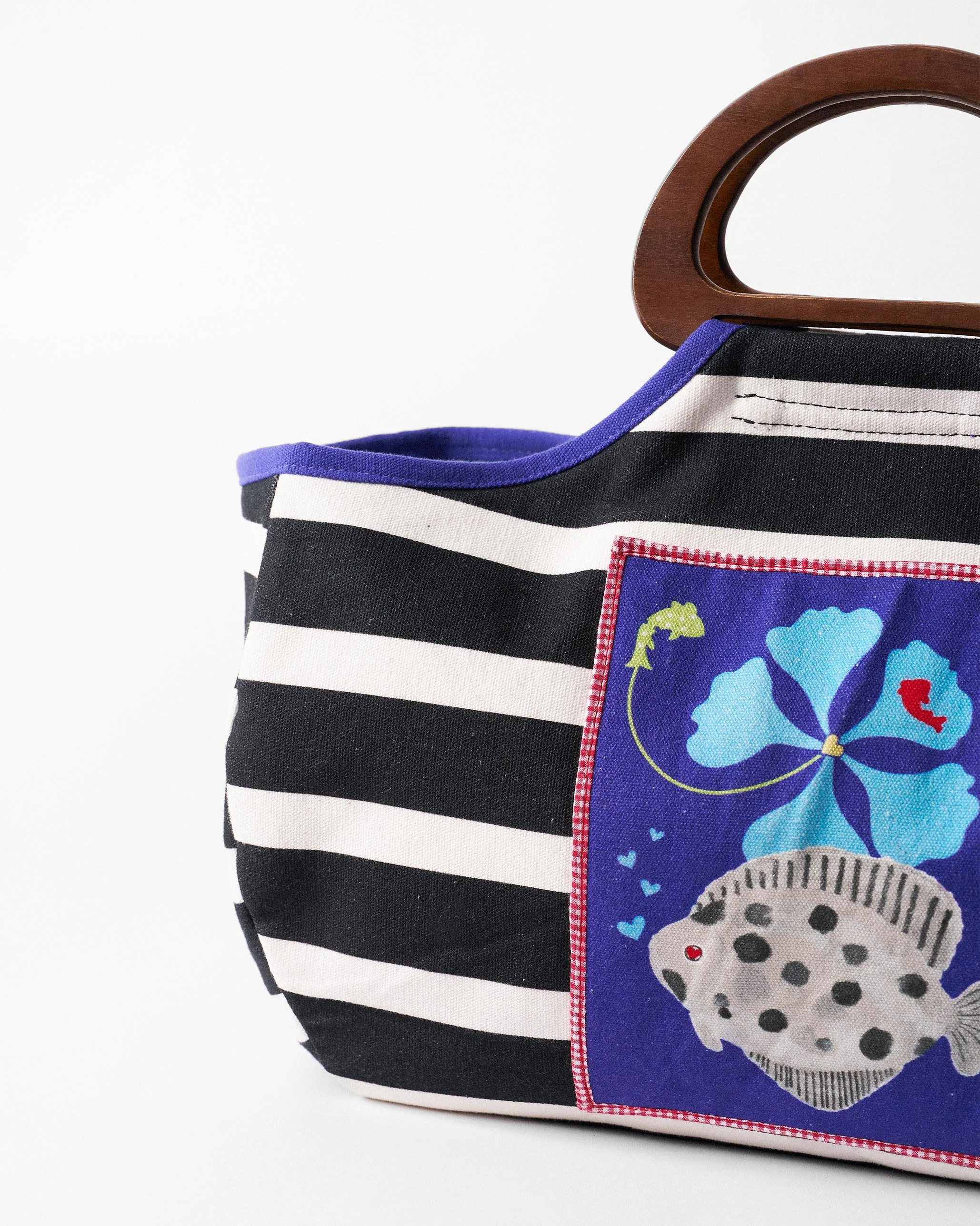 Fish Bowl Tote - Charcoal & Ivory - Image 6
