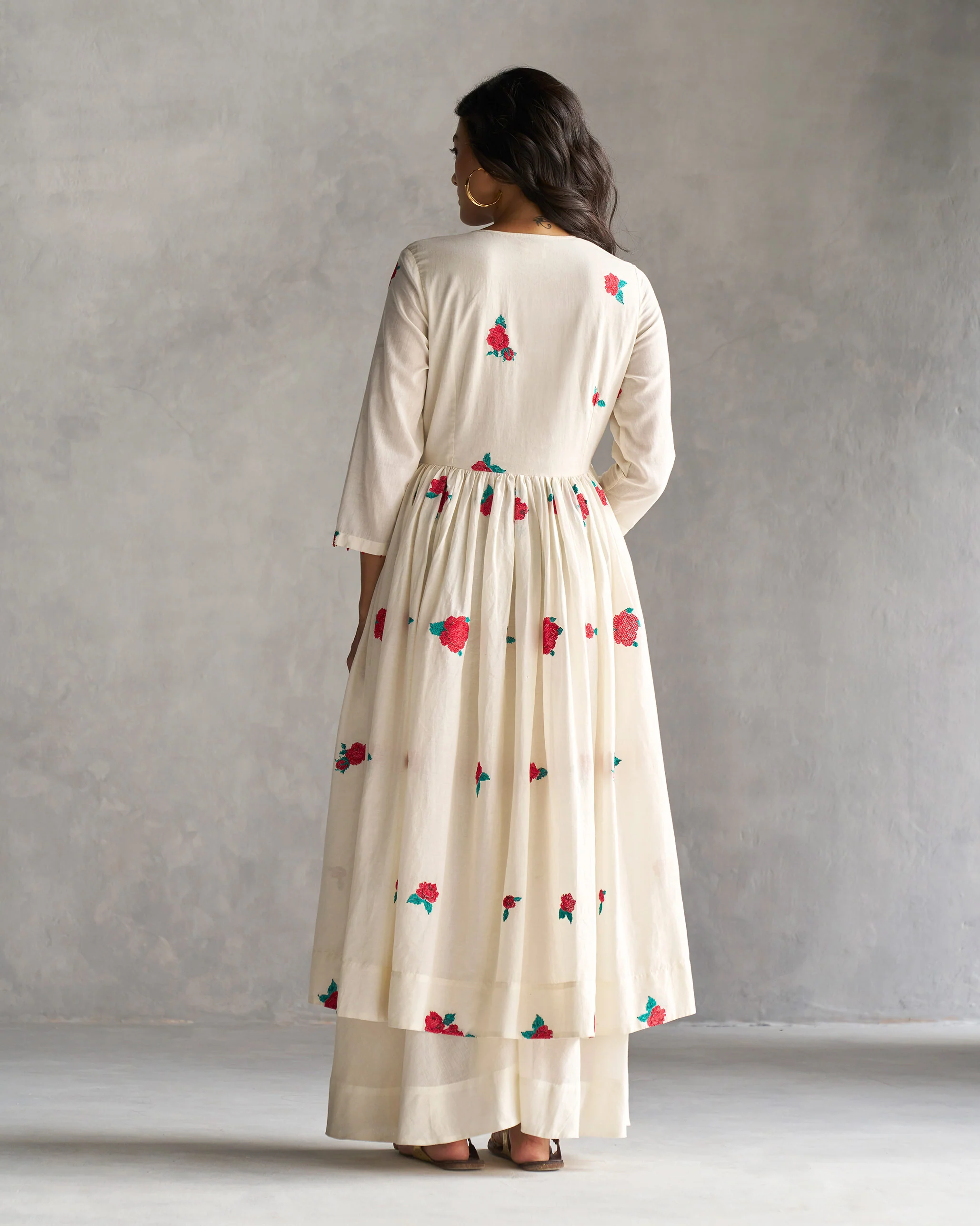 Fit & Flare Angrakha - Ivory - Image 3