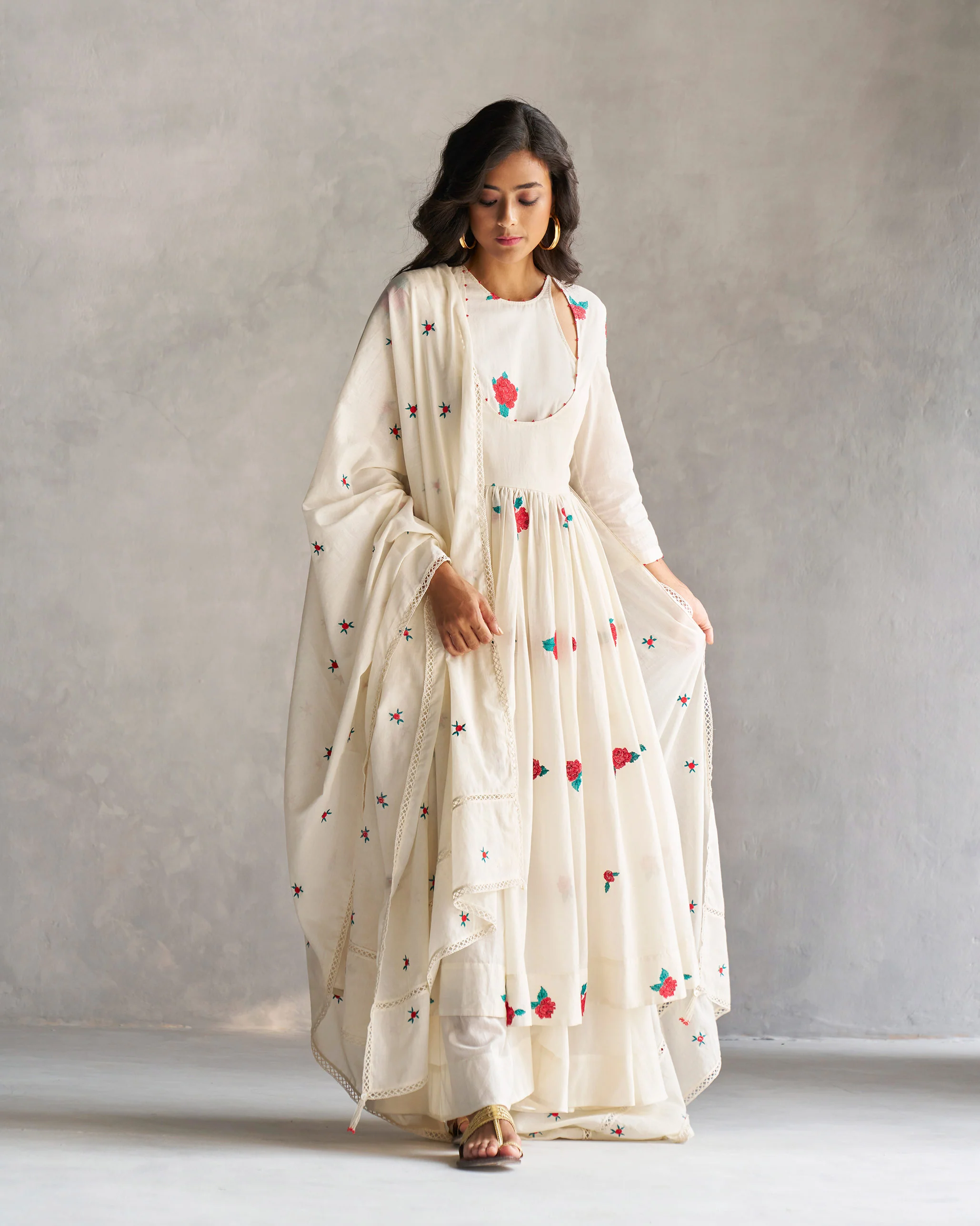 Fit & Flare Angrakha - Ivory - Image 6