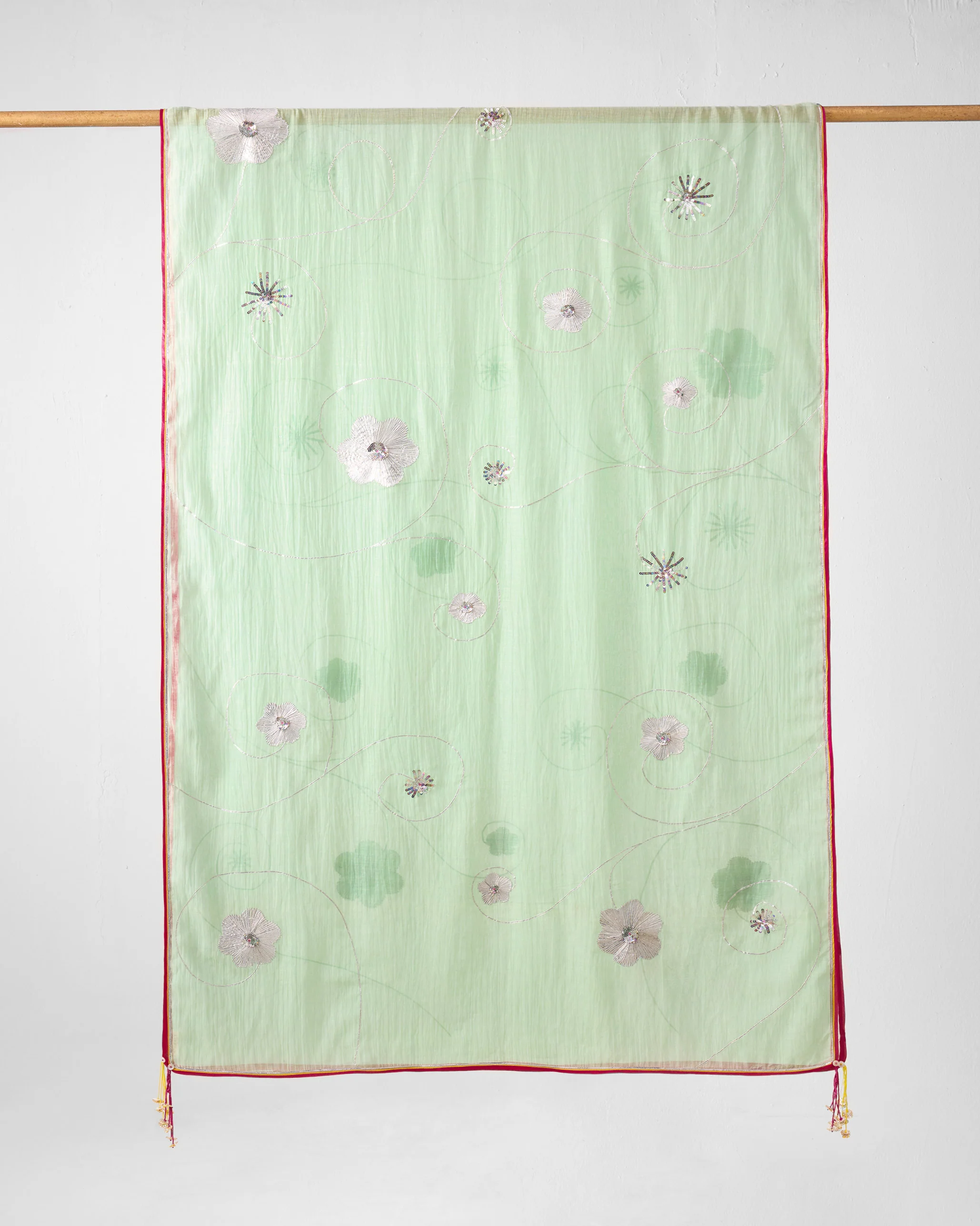 Fiza Dupatta - Sea Blue Embroidered - Image 4