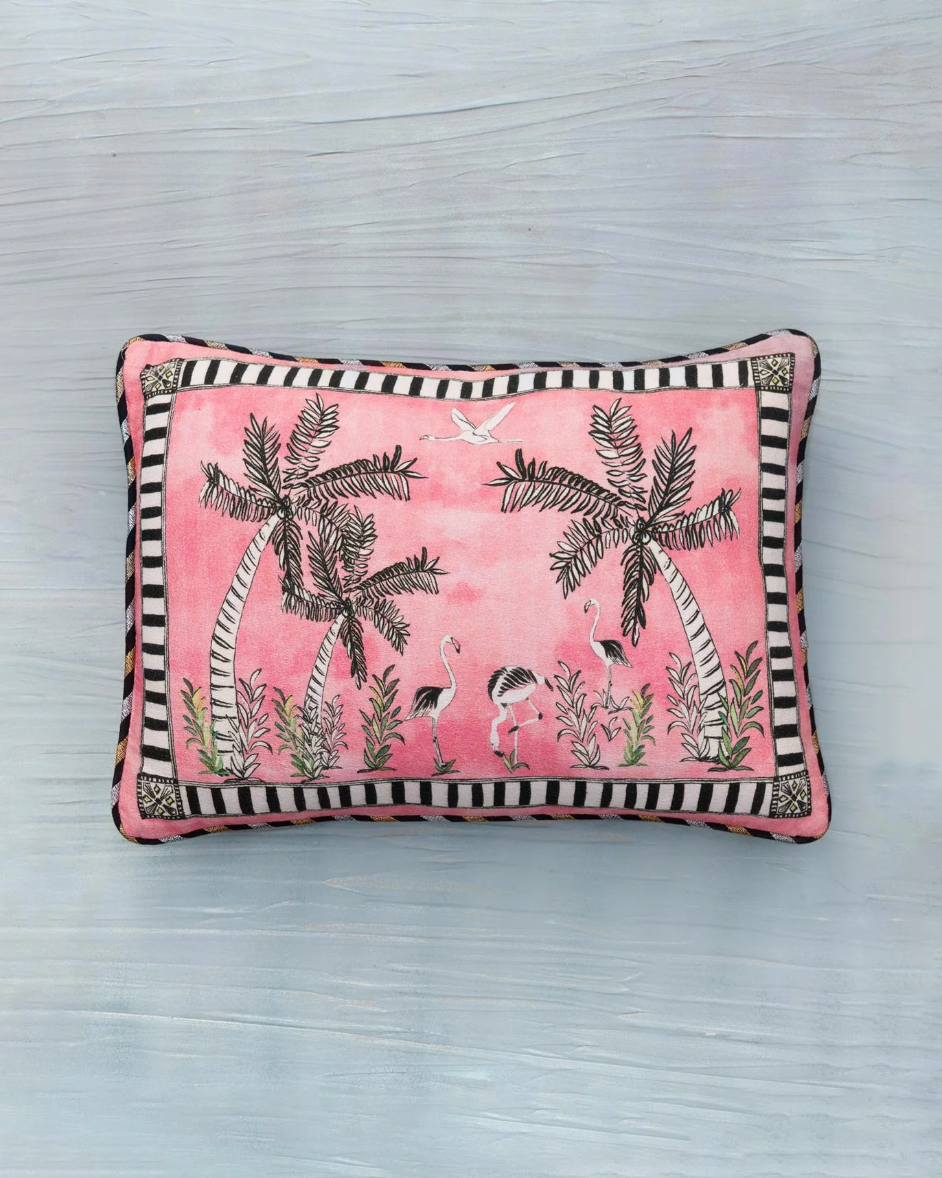 Flamingo Lumbar Pillow Cover - Pink - Image 2