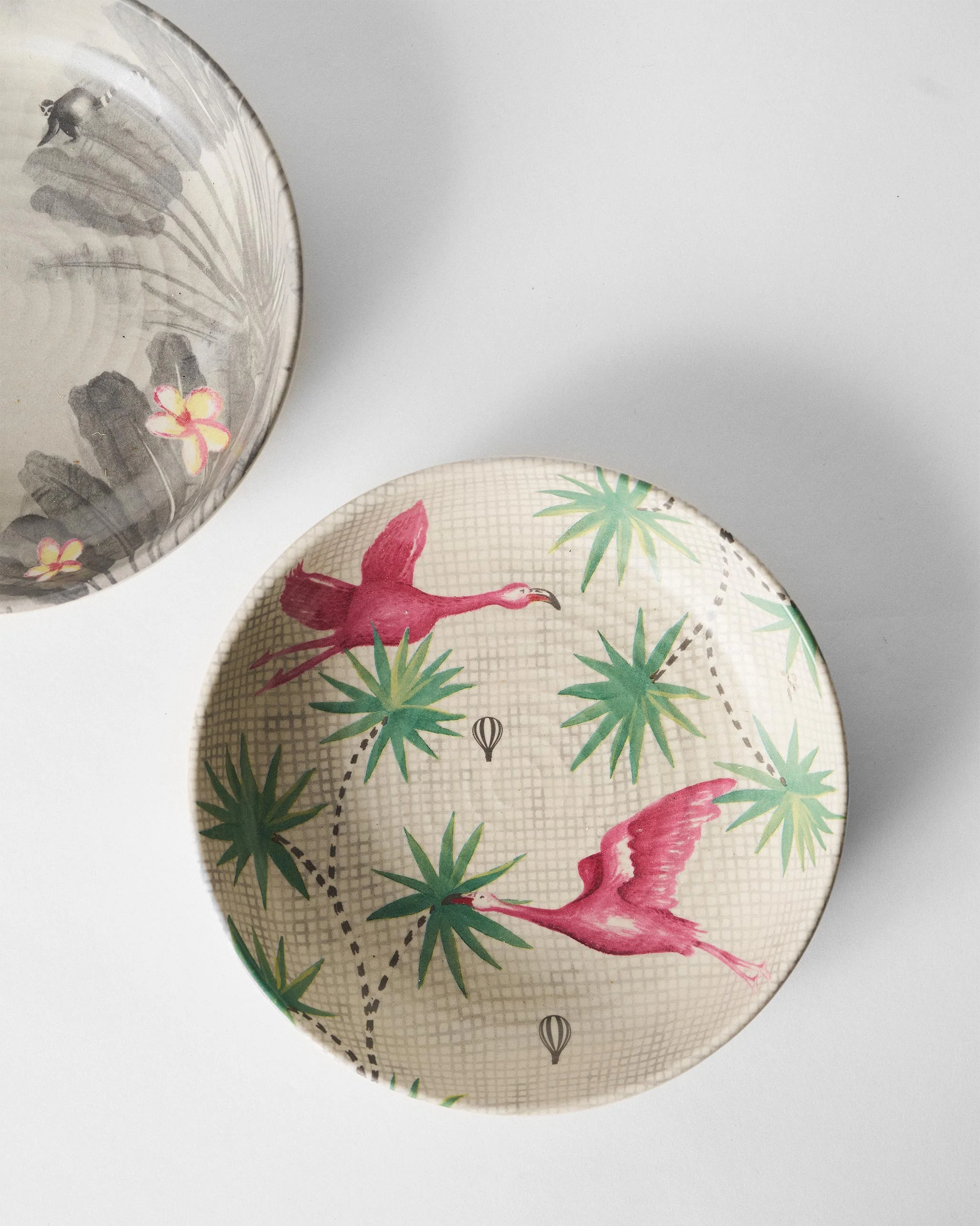 Flamingo Lush Shallow Bowl - Set of 2 - Image 3