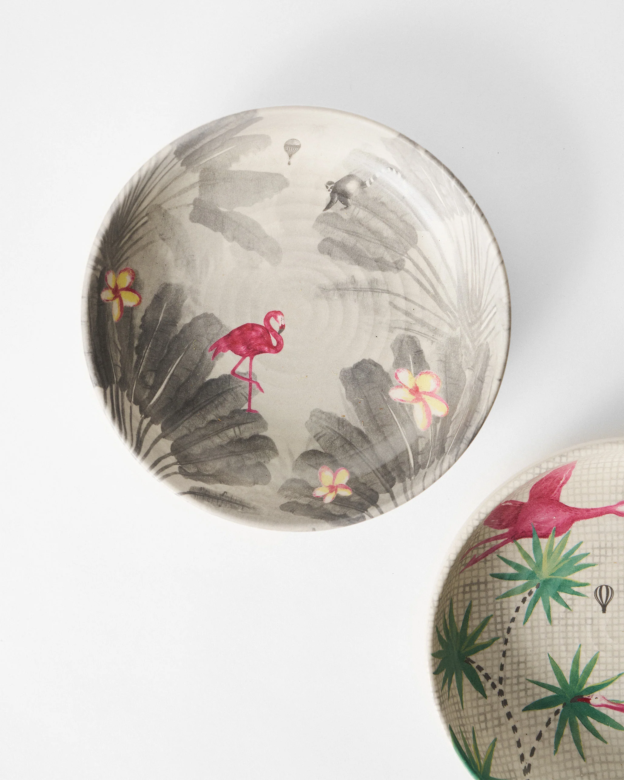 Flamingo Lush Shallow Bowl - Set of 2 - Image 4