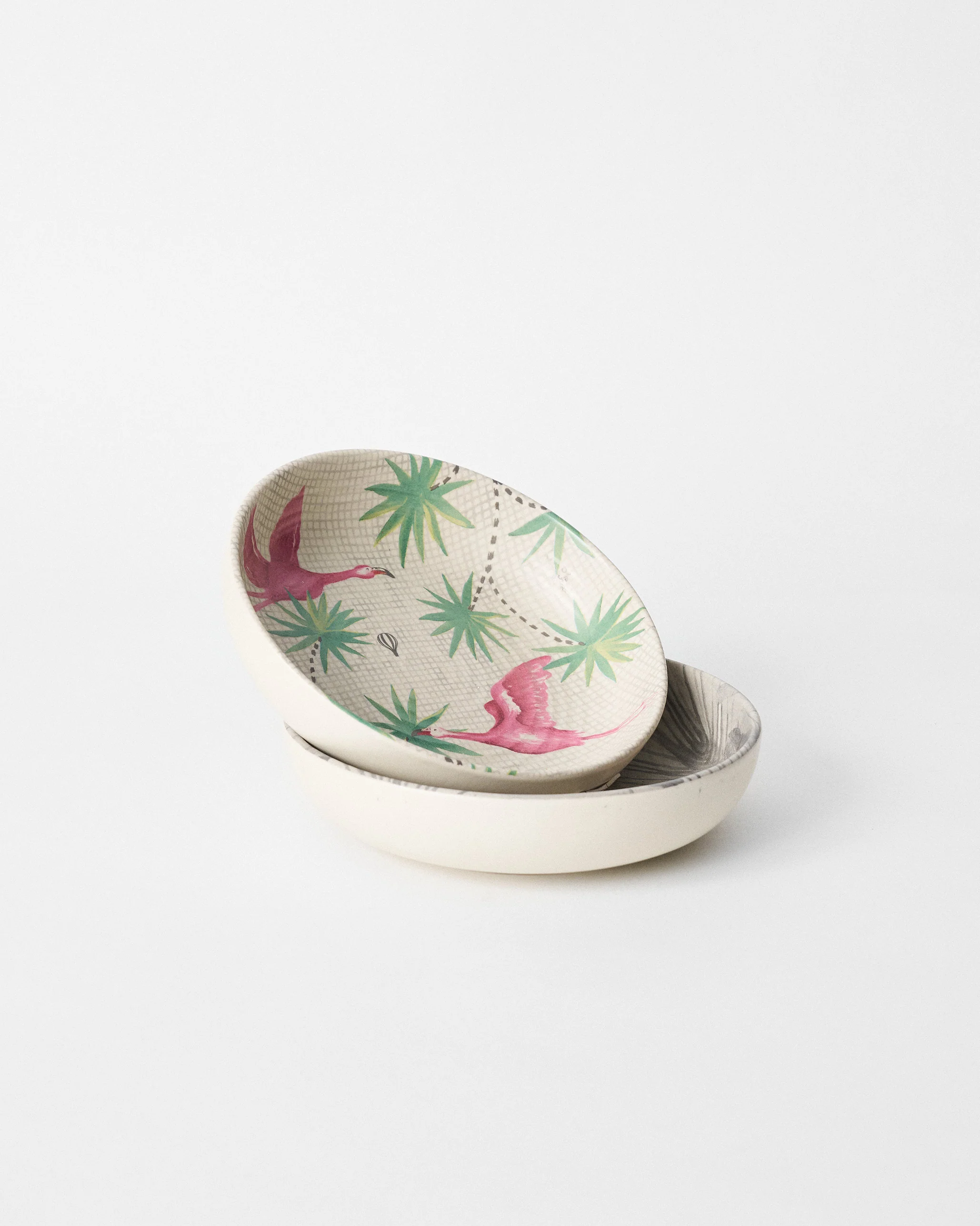 Flamingo Lush Shallow Bowl - Set of 2 - Image 5