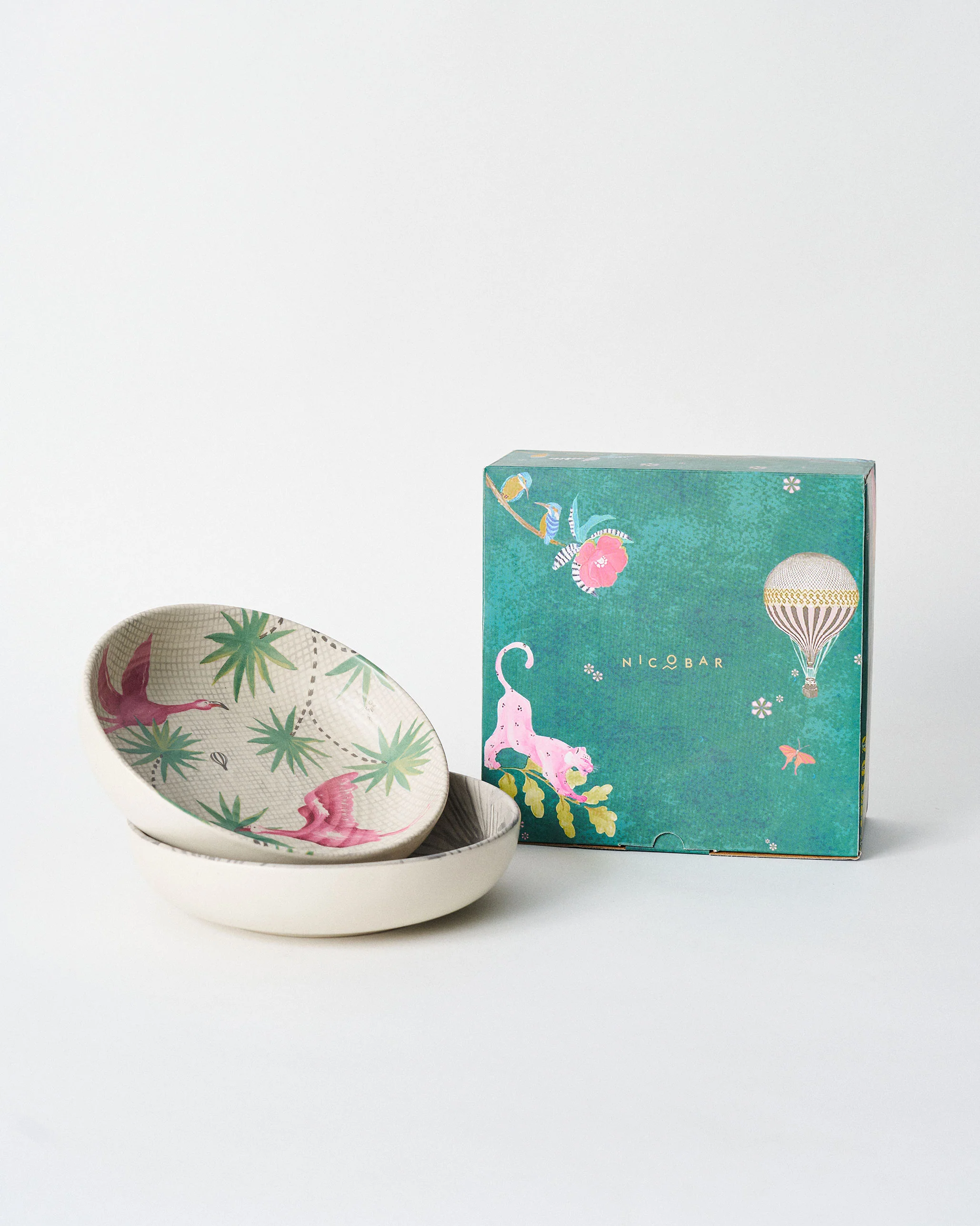 Flamingo Lush Shallow Bowl - Set of 2 - Image 6