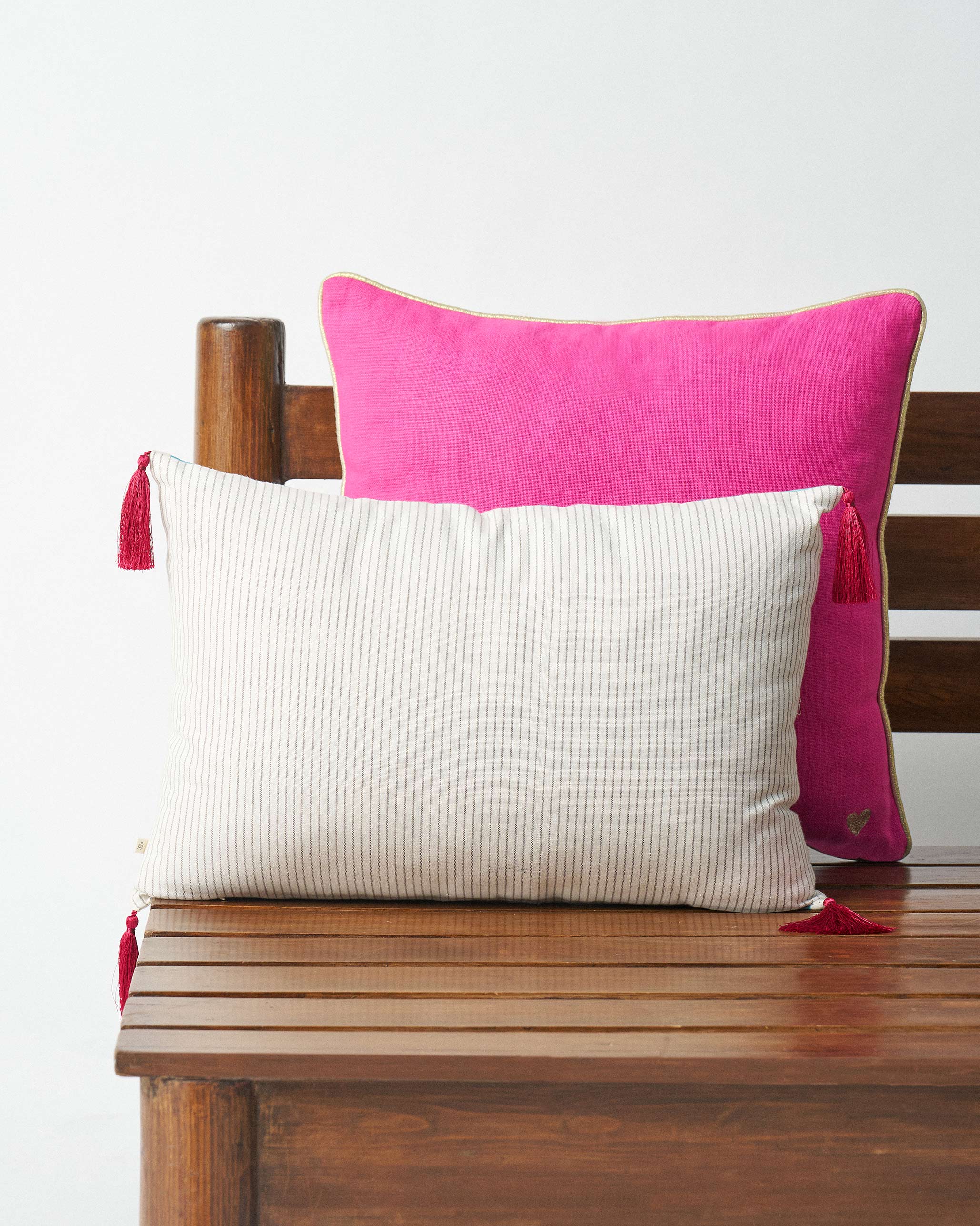 Flamingo Stripe Cushion Cover - Image 2