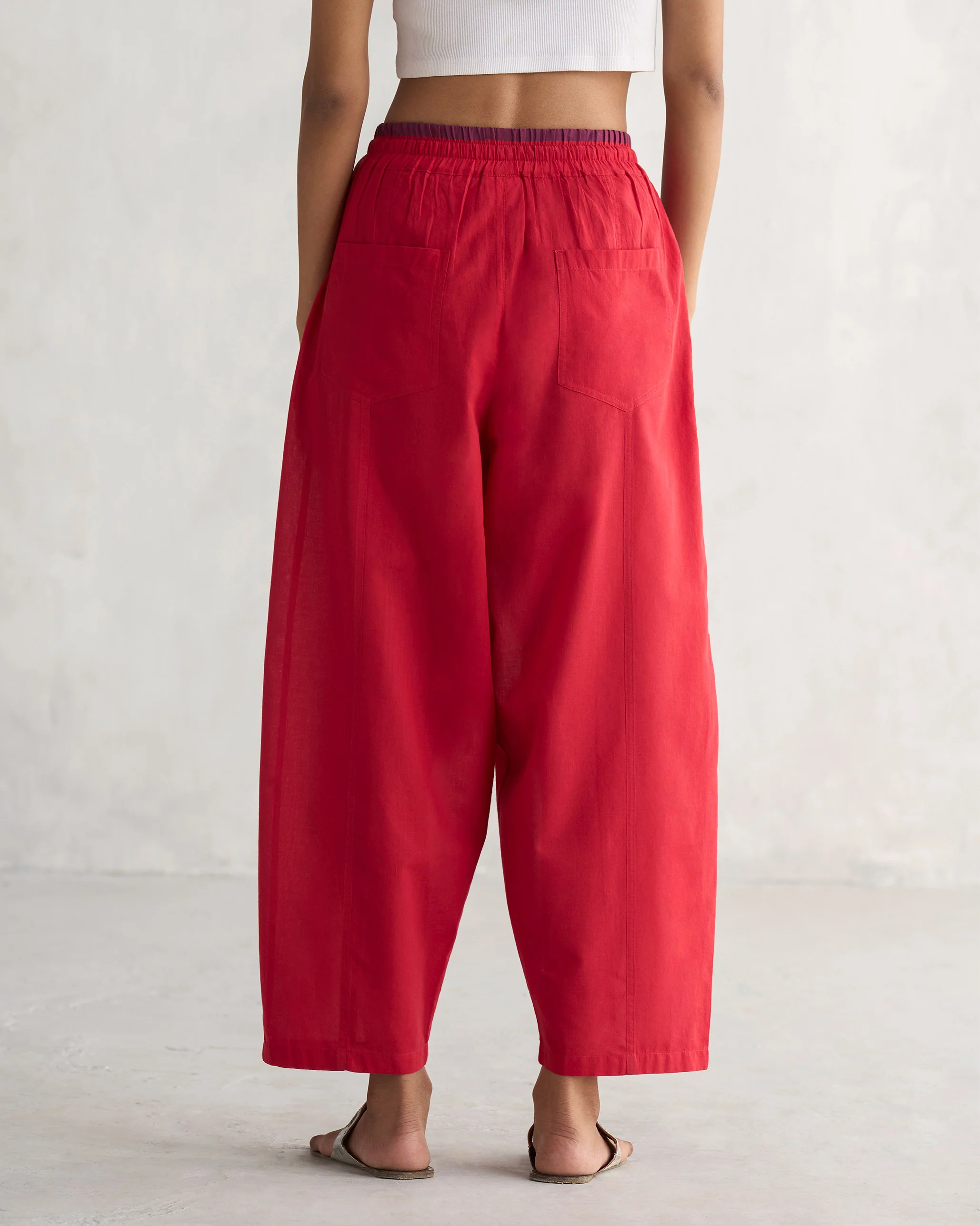 Flayer Drawstring Pants - Red - Image 3