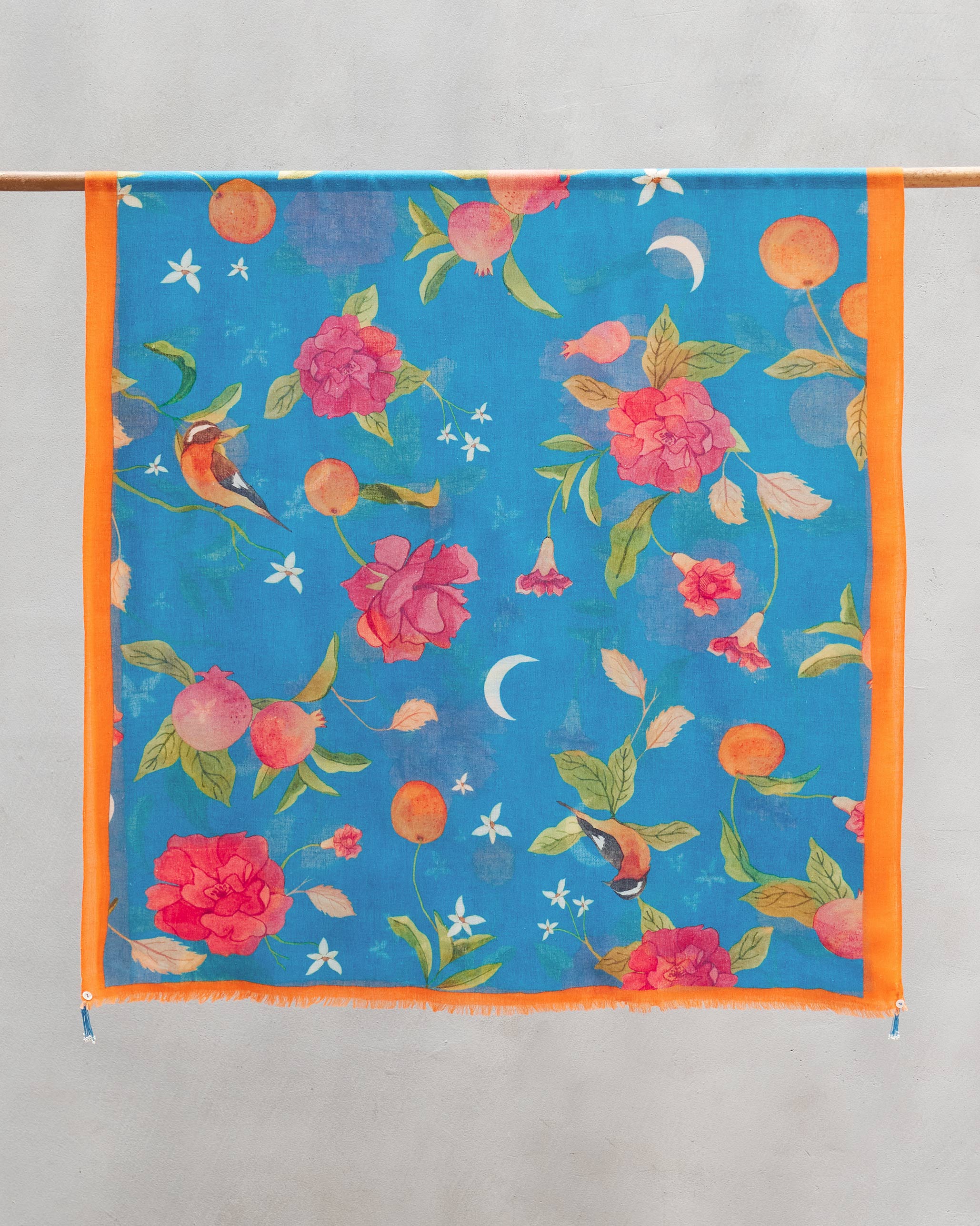 Fleur Scarf - Blue Print - Image 3
