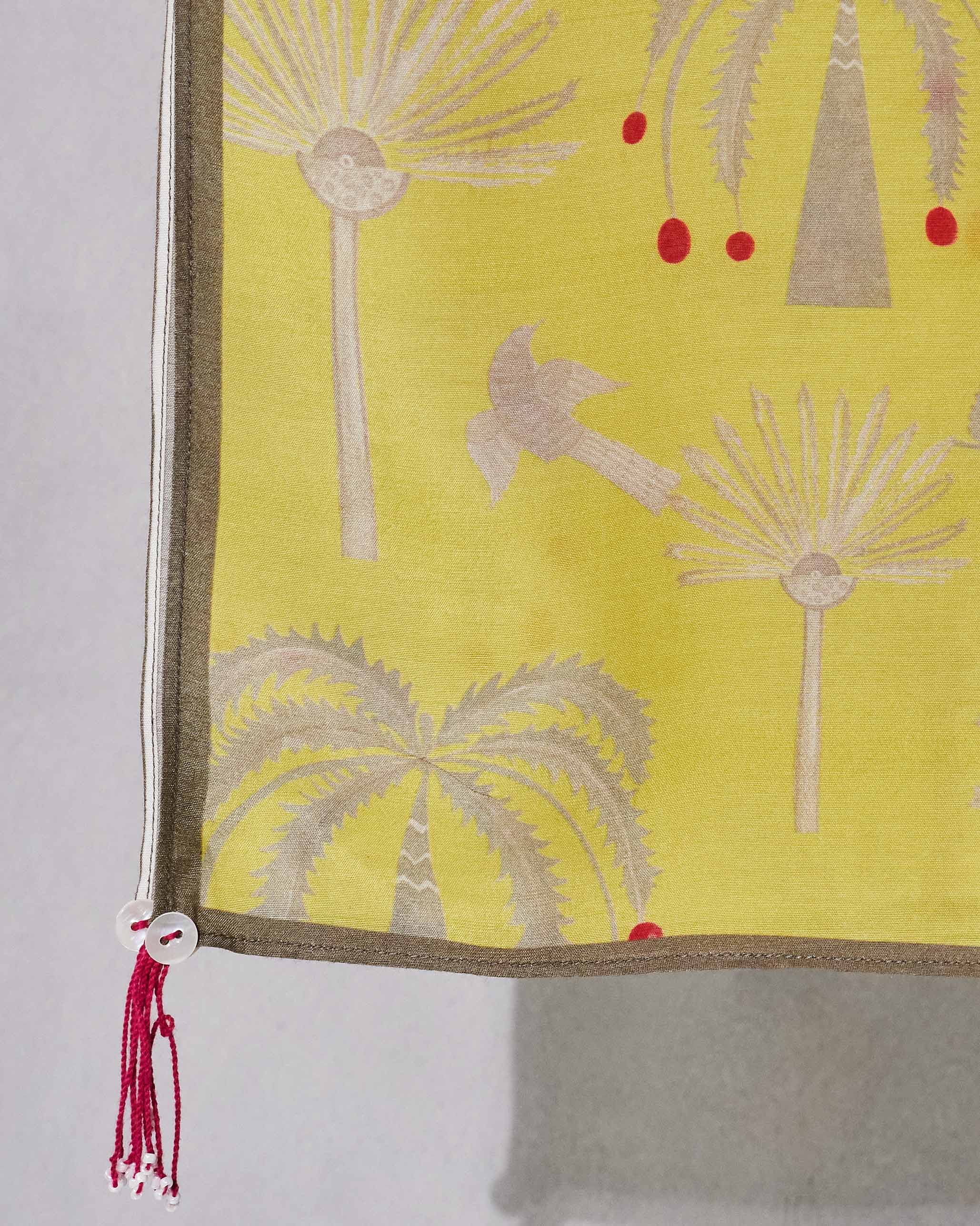 Fleur Scarf - Yellow & Grey - Image 2