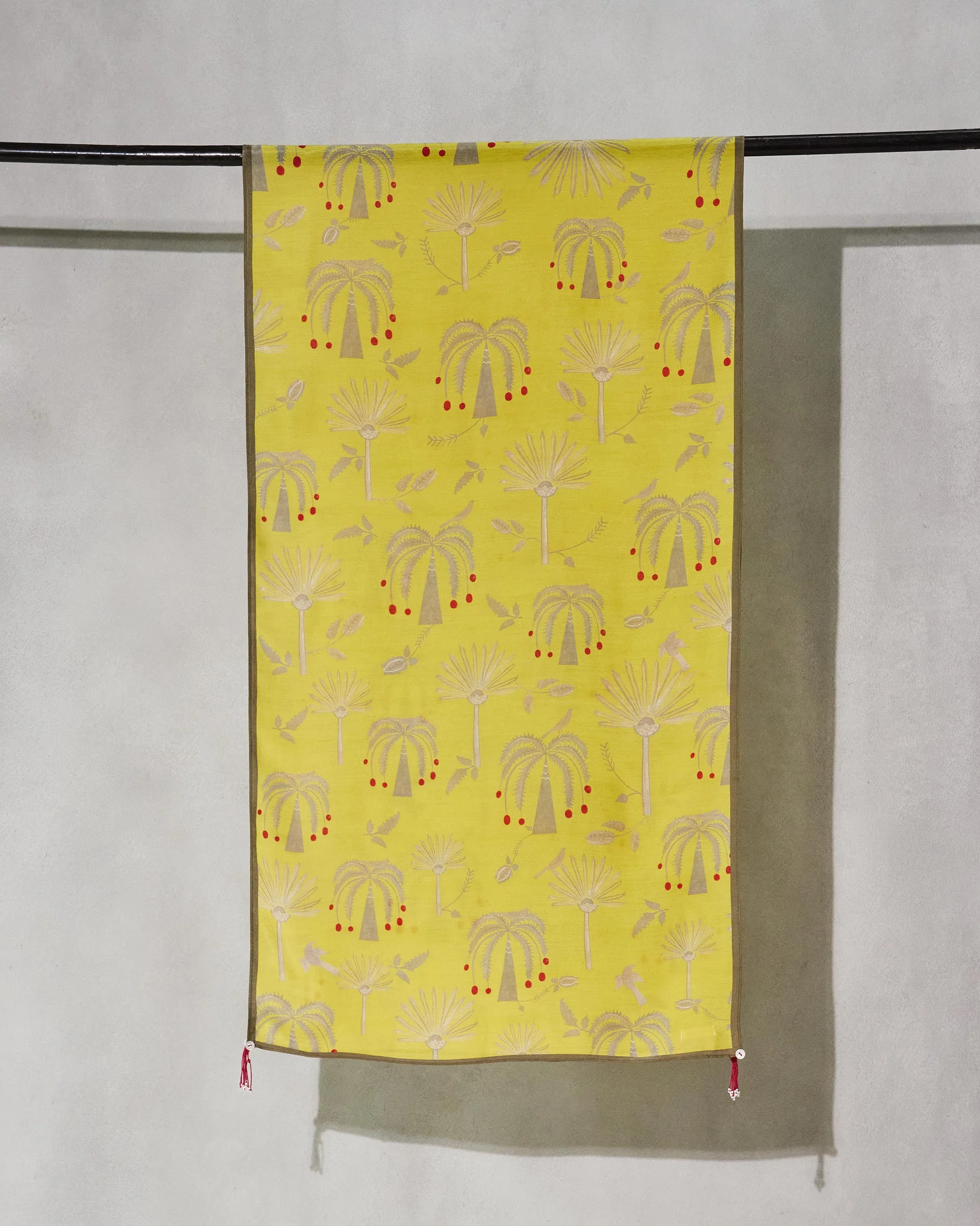 Fleur Scarf - Yellow & Grey - Image 3